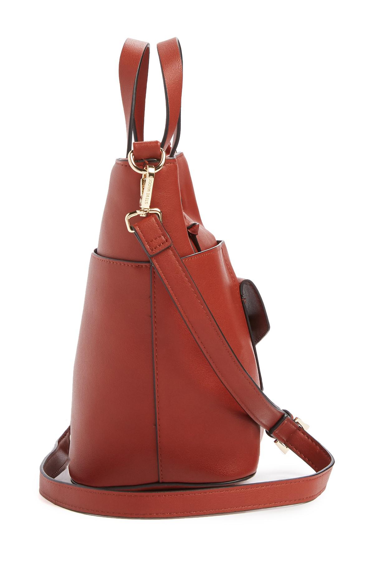 Steve Madden Becks Small Bucket Crossbody Bag in Rust (Blue) Lyst