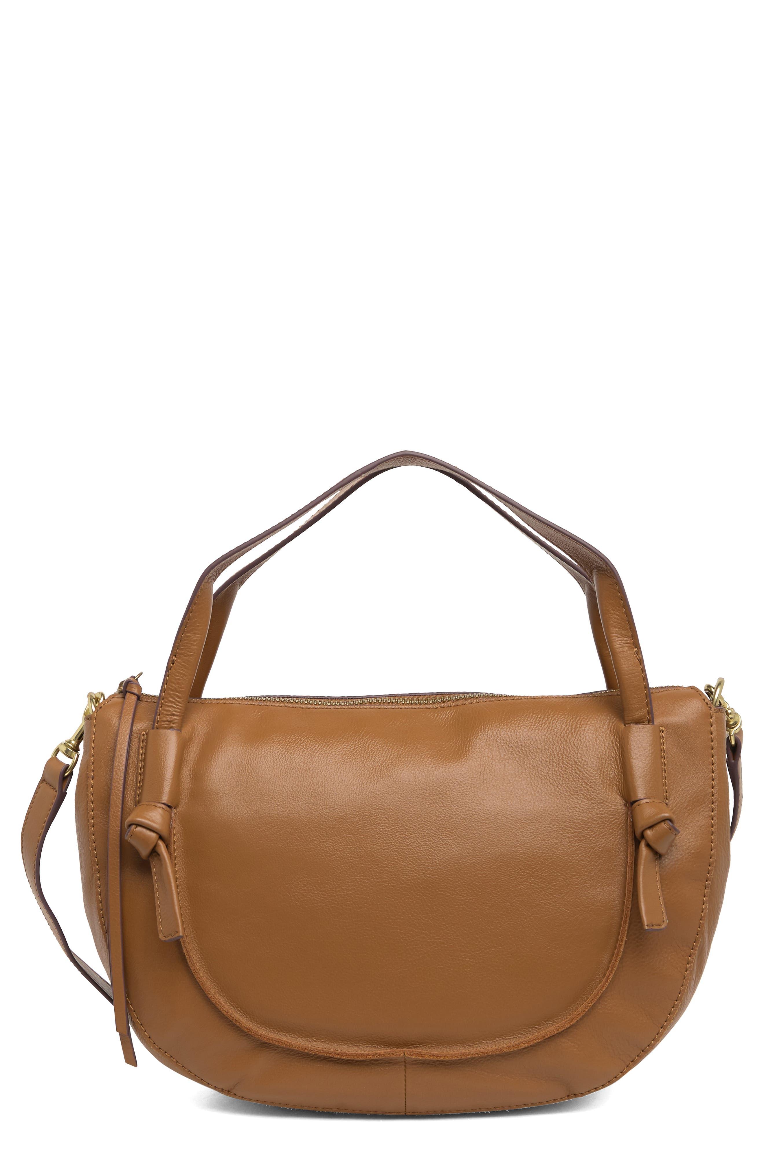 Lucky Brand Awna Leather Crossbody Bag In Topanga Tan Smooth Leather At