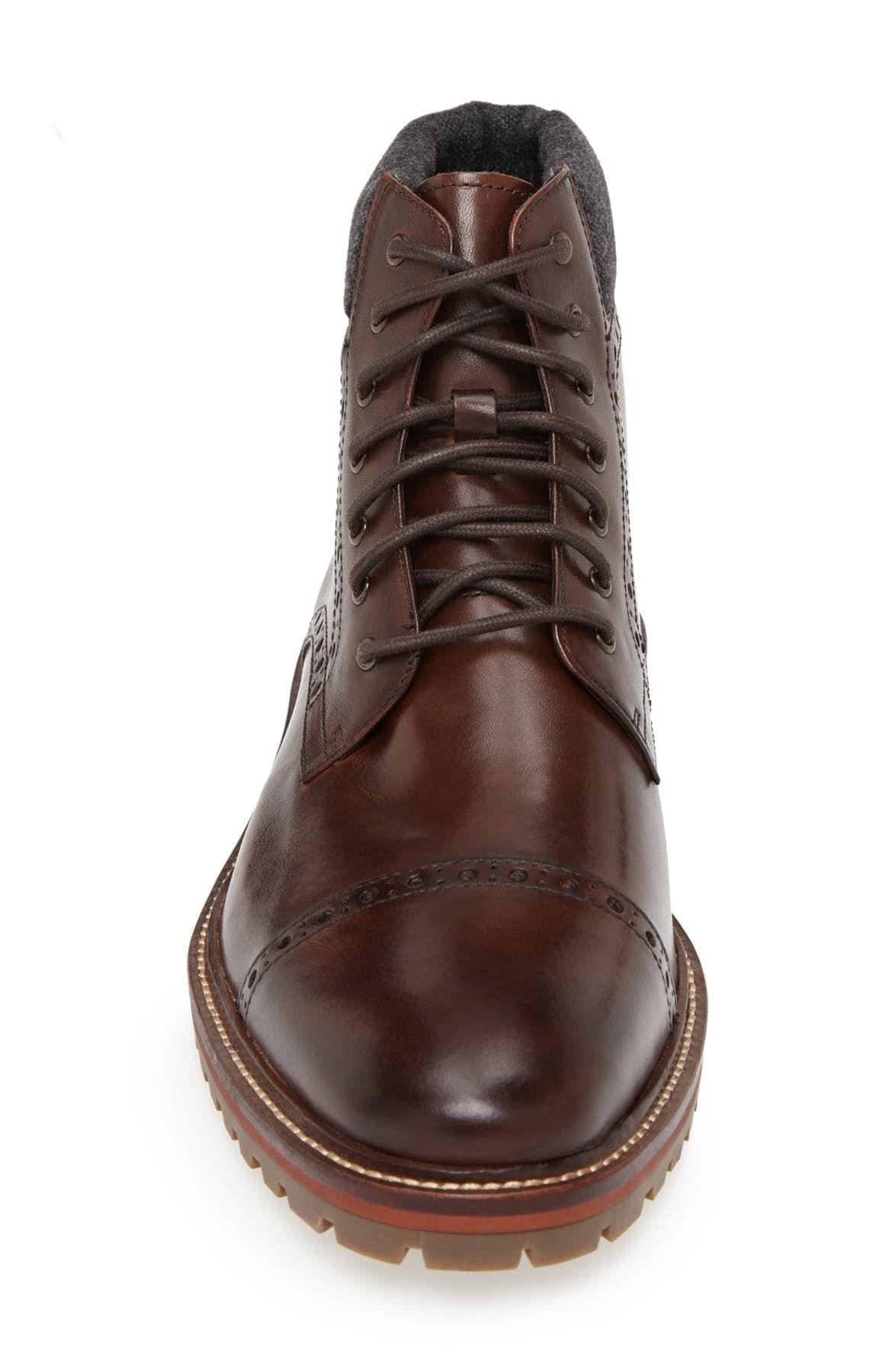 johnston & murphy karnes brogue cap toe boot