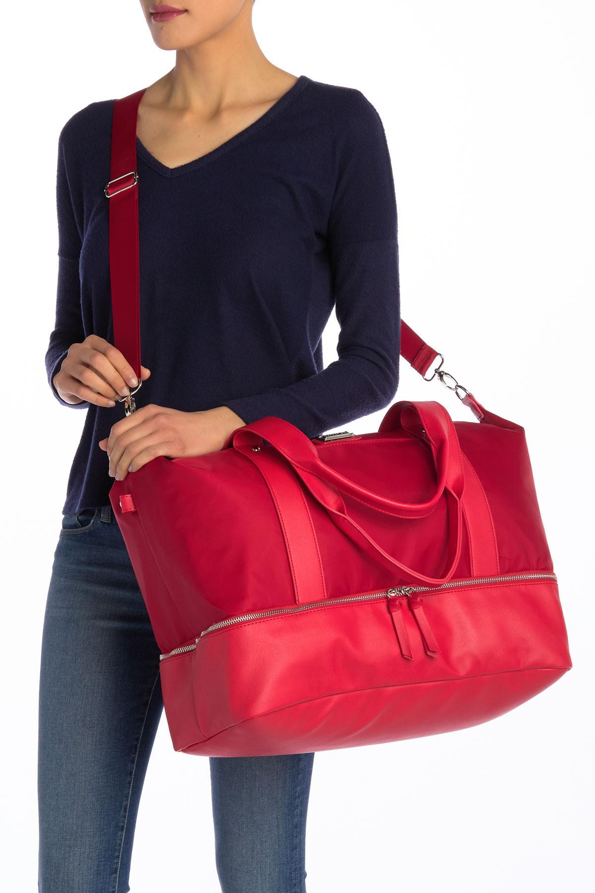 Madden Girl Weekend Duffel Bag in Red