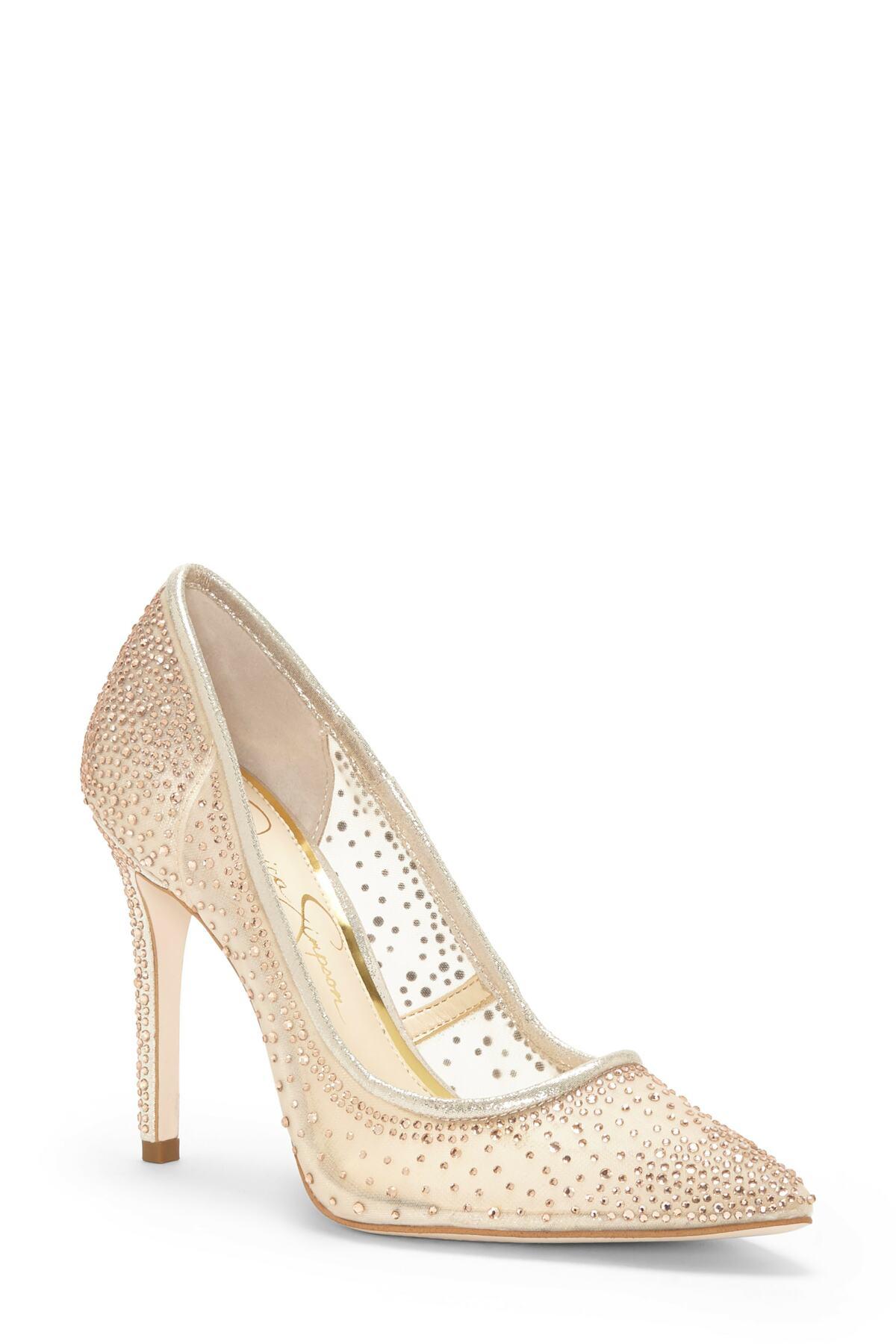 jessica simpson gold pumps