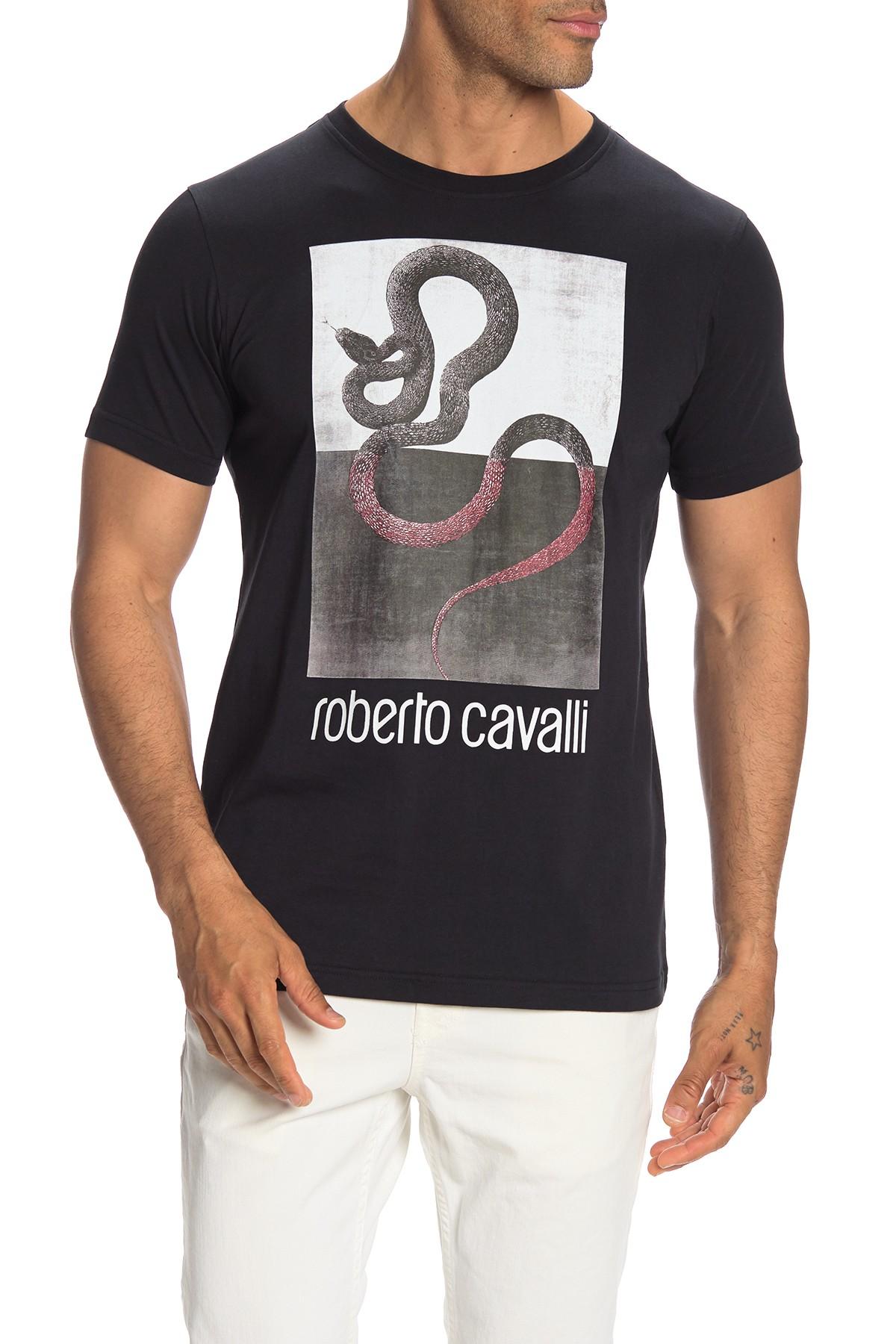 Eigenlijk herinneringen knelpunt Roberto Cavalli Negative Snake T-shirt in Black for Men | Lyst