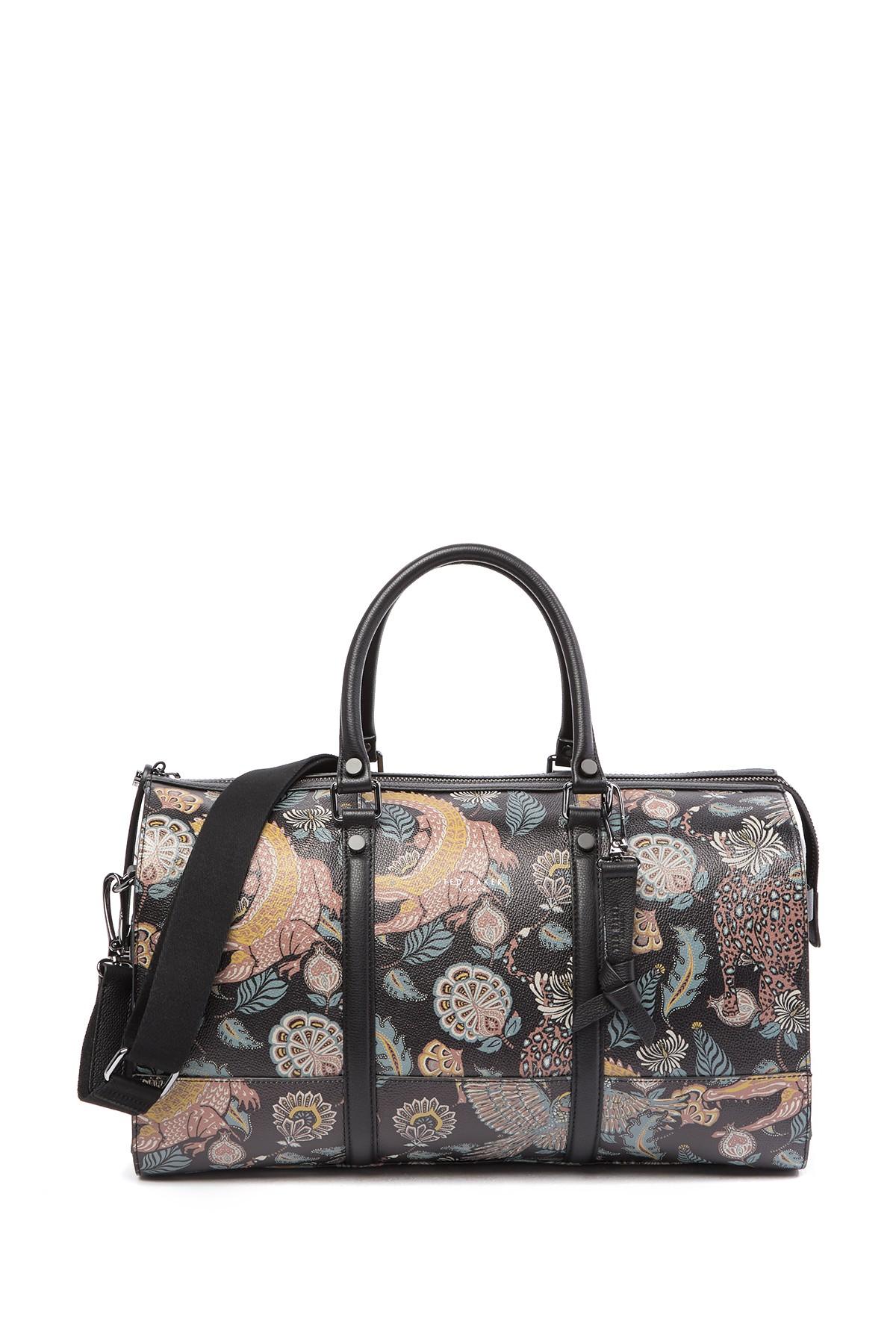 black leather holdalls