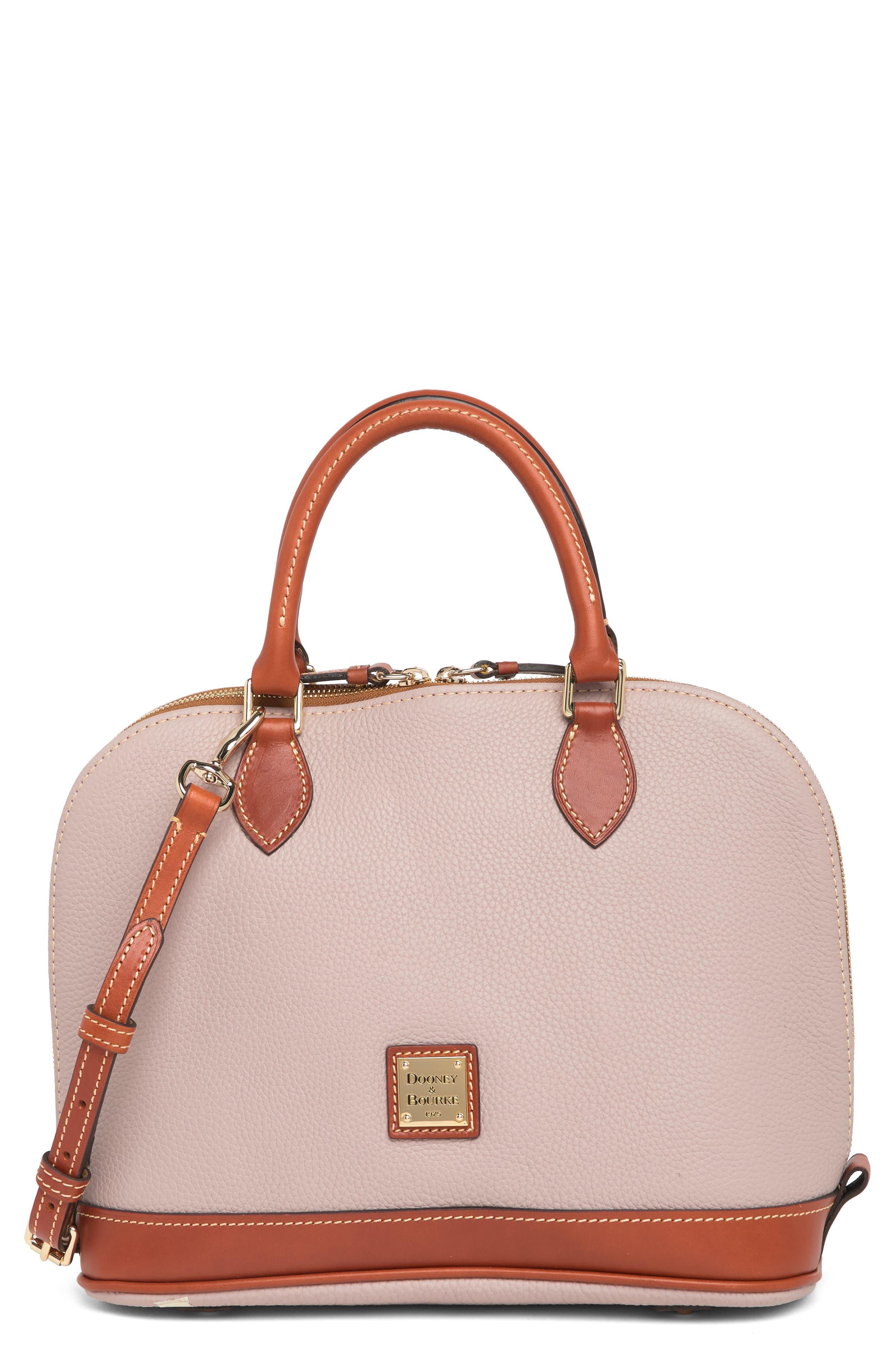 Dooney & bourke pebble leather deals zip zip satchel