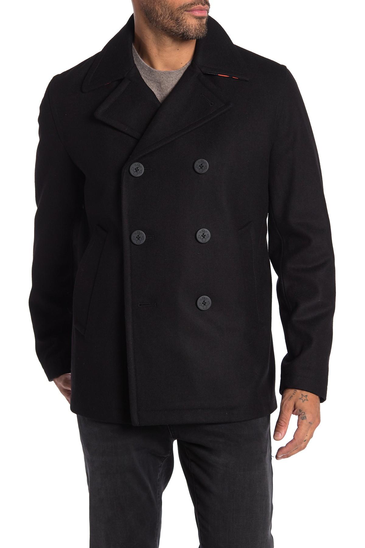 Michael Kors Wool Meredith Heavy Double-breasted Pea Coat in Black for ...