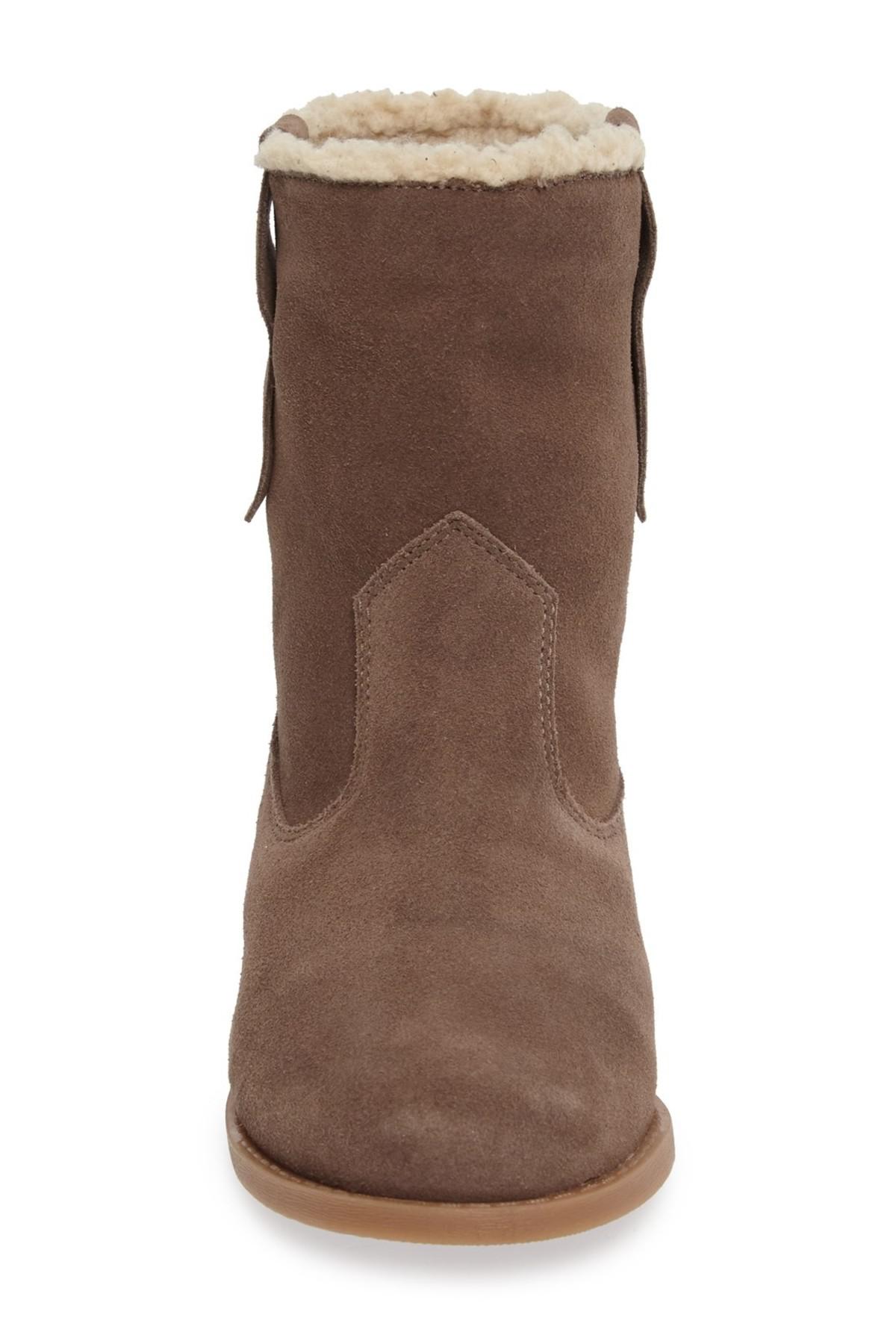 verona faux shearling ankle bootie