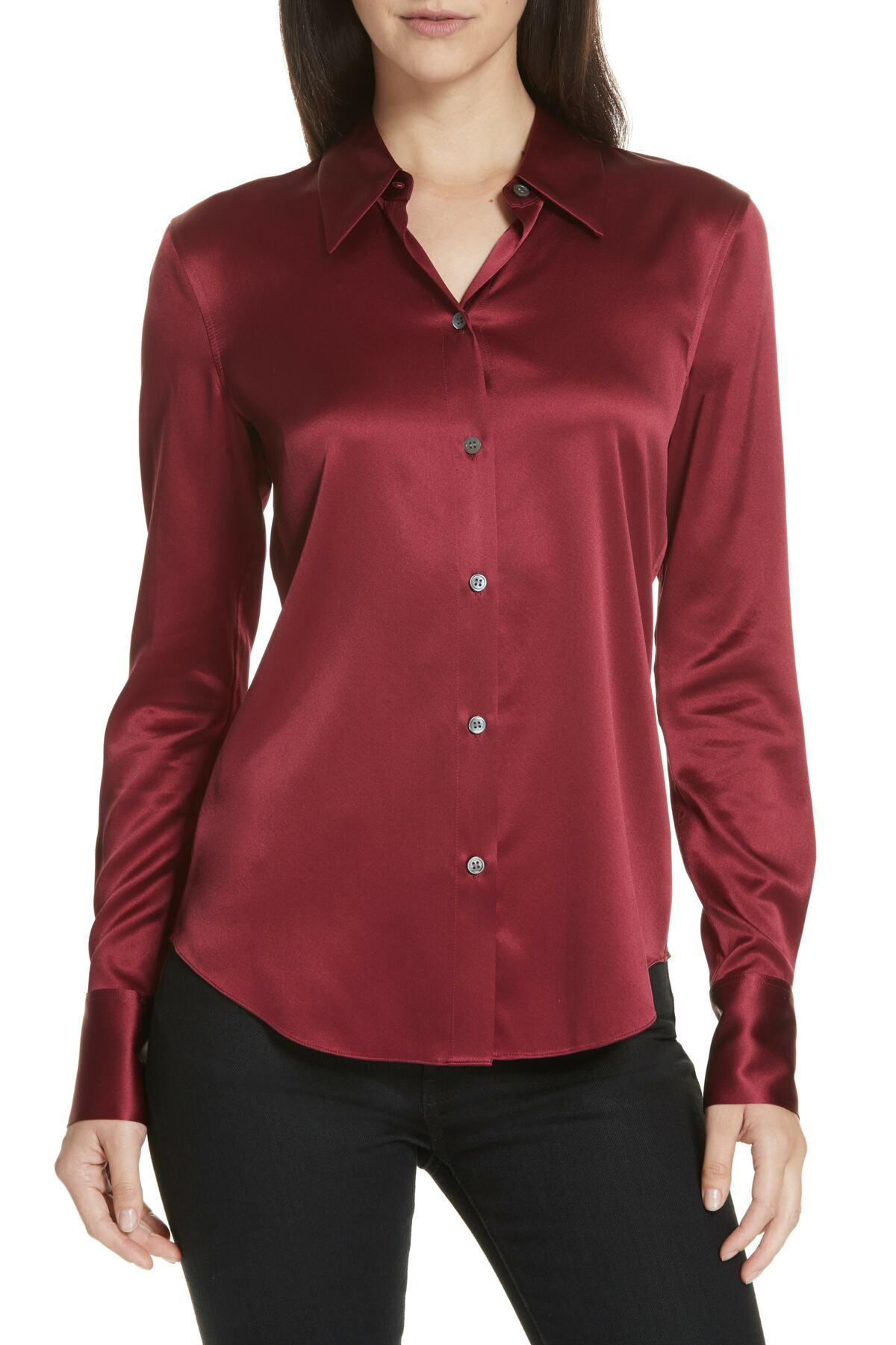 theory red blouse