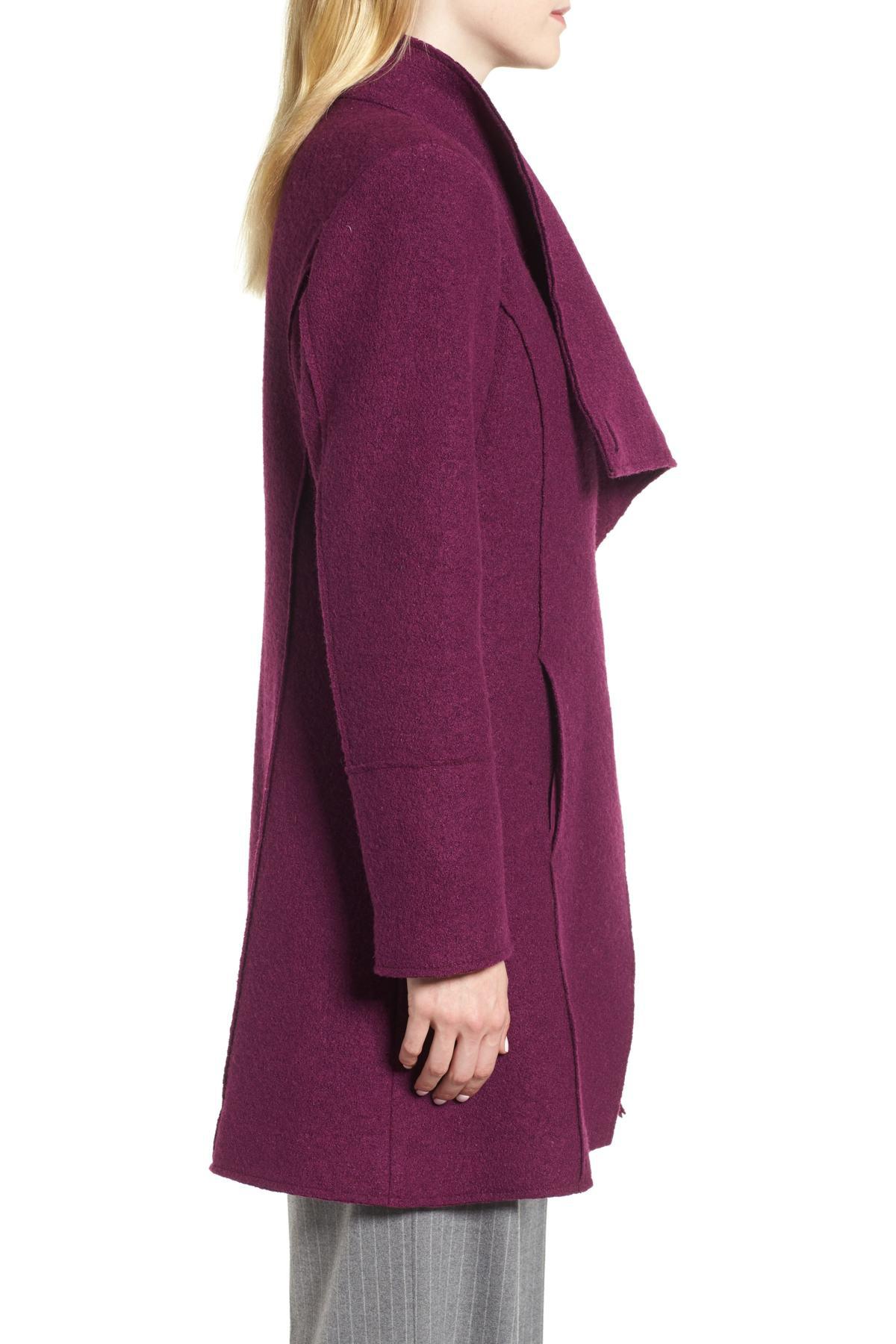 halogen asymmetrical wool coat