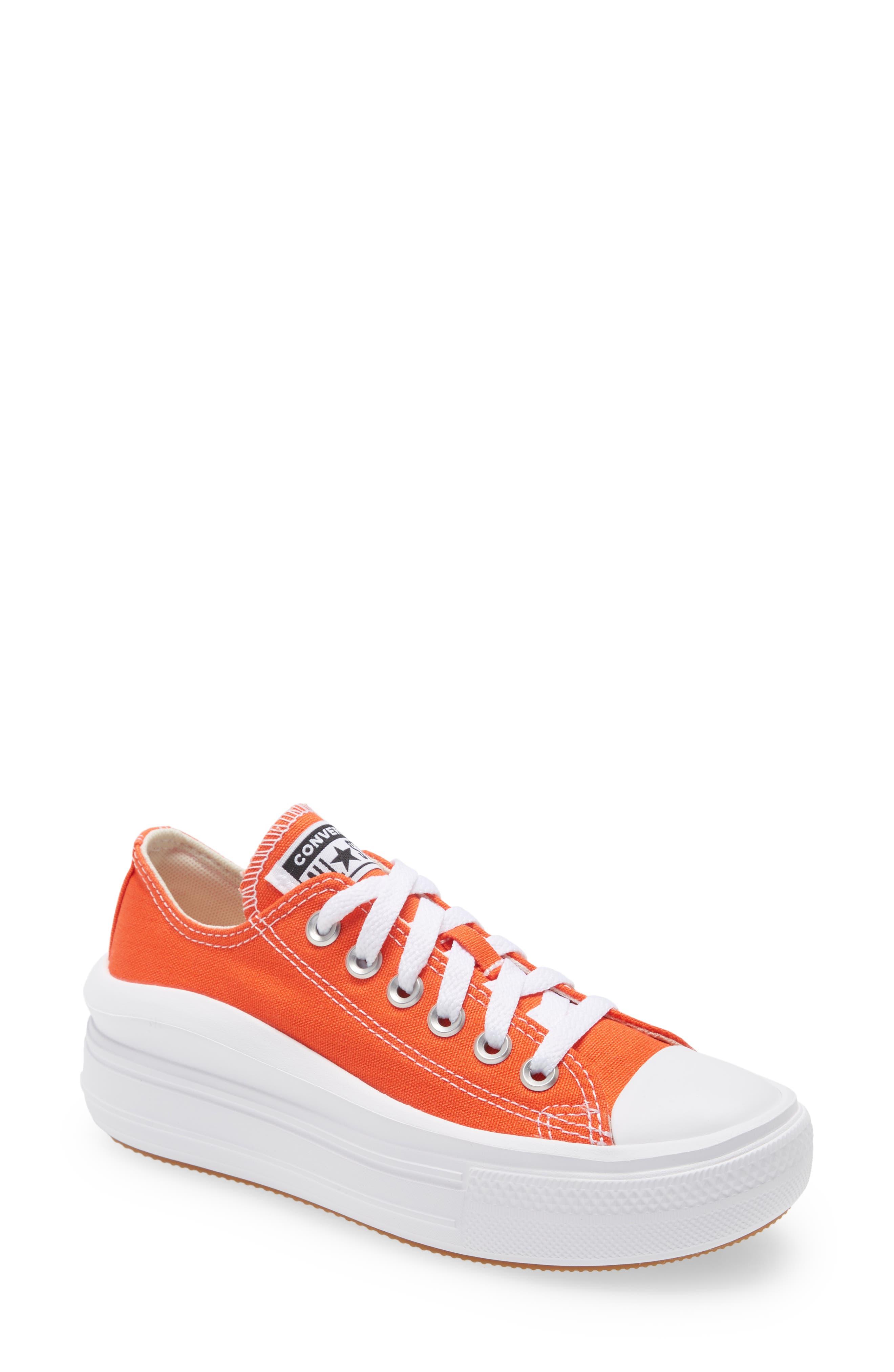 Converse Chuck Taylor® All Star® Move Low Top Platform Sneaker In Bright  Poppy/black/white At Nordstrom Rack | Lyst