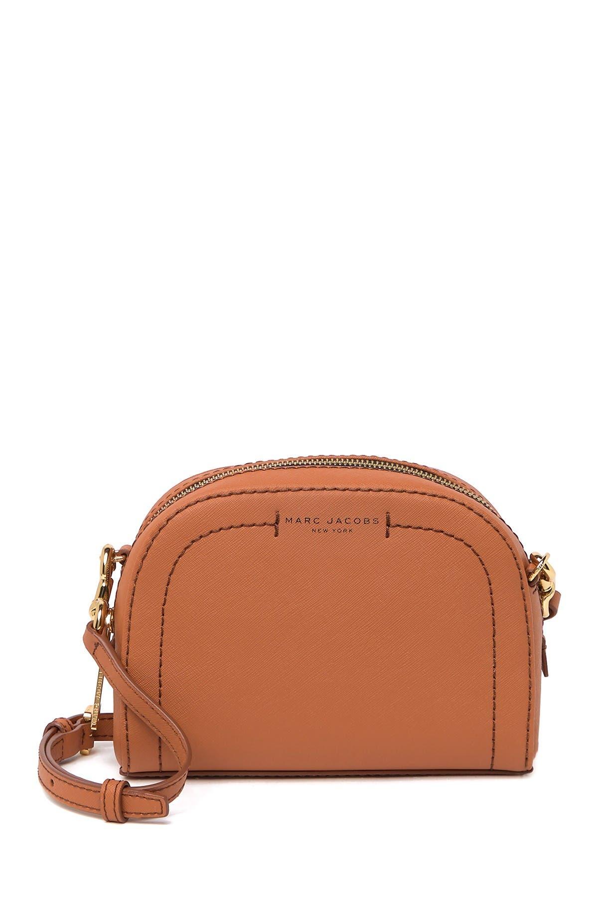 Marc Jacobs Playback Leather Crossbody Bag In Smoked Almond At 