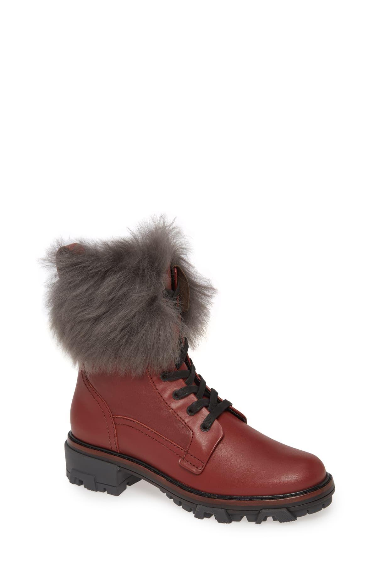 Rag & Bone Shiloh Genuine Shearling Trim Combat Boot in Brown - Save 60% - Lyst