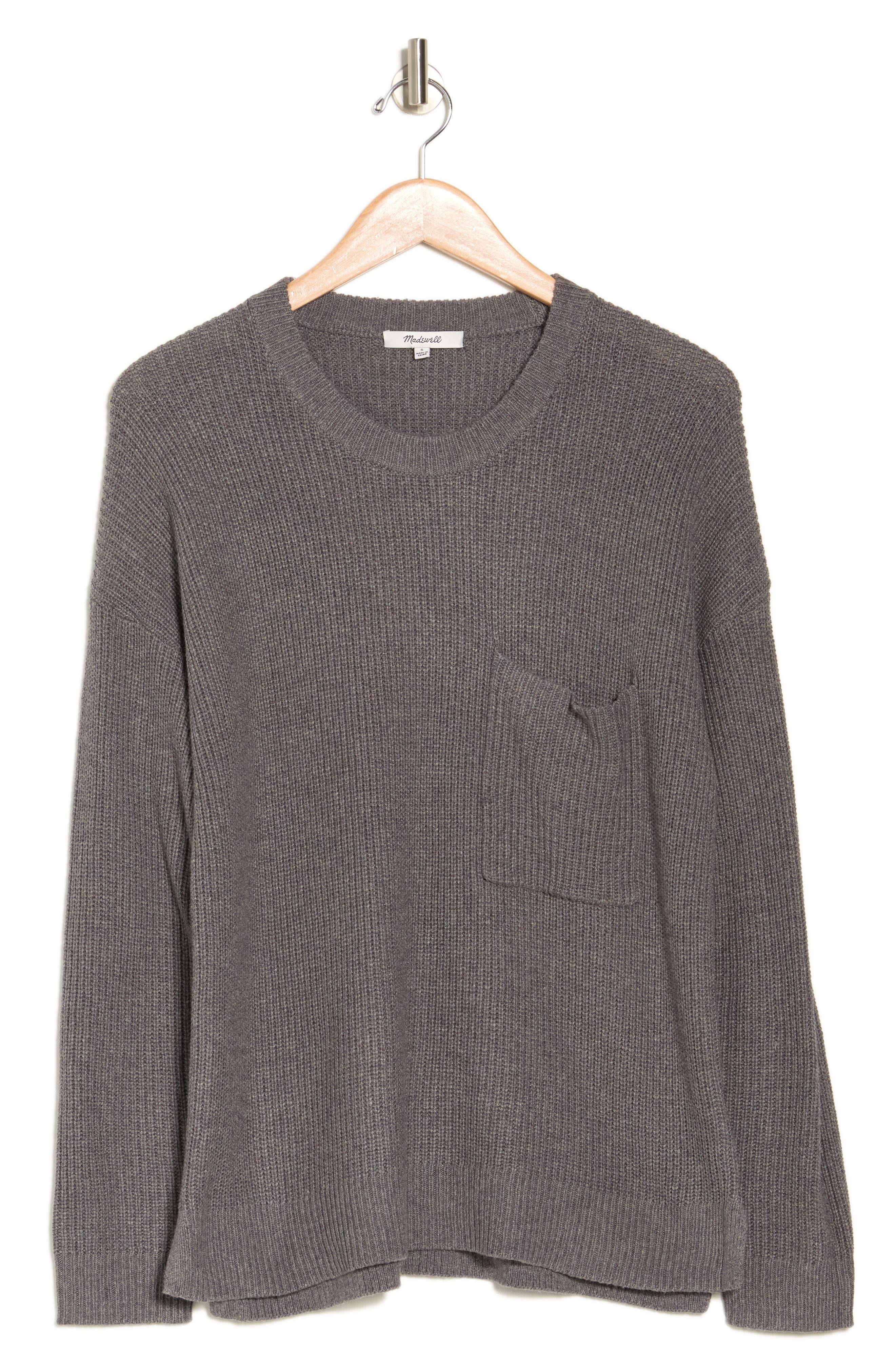 Madewell Thompson Pocket Pullover Sweater in Gray | Lyst