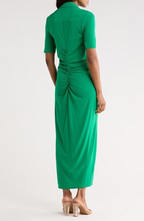 dvf green wrap dress DVF Julian Silk Jersey Wrap Dress main image 1