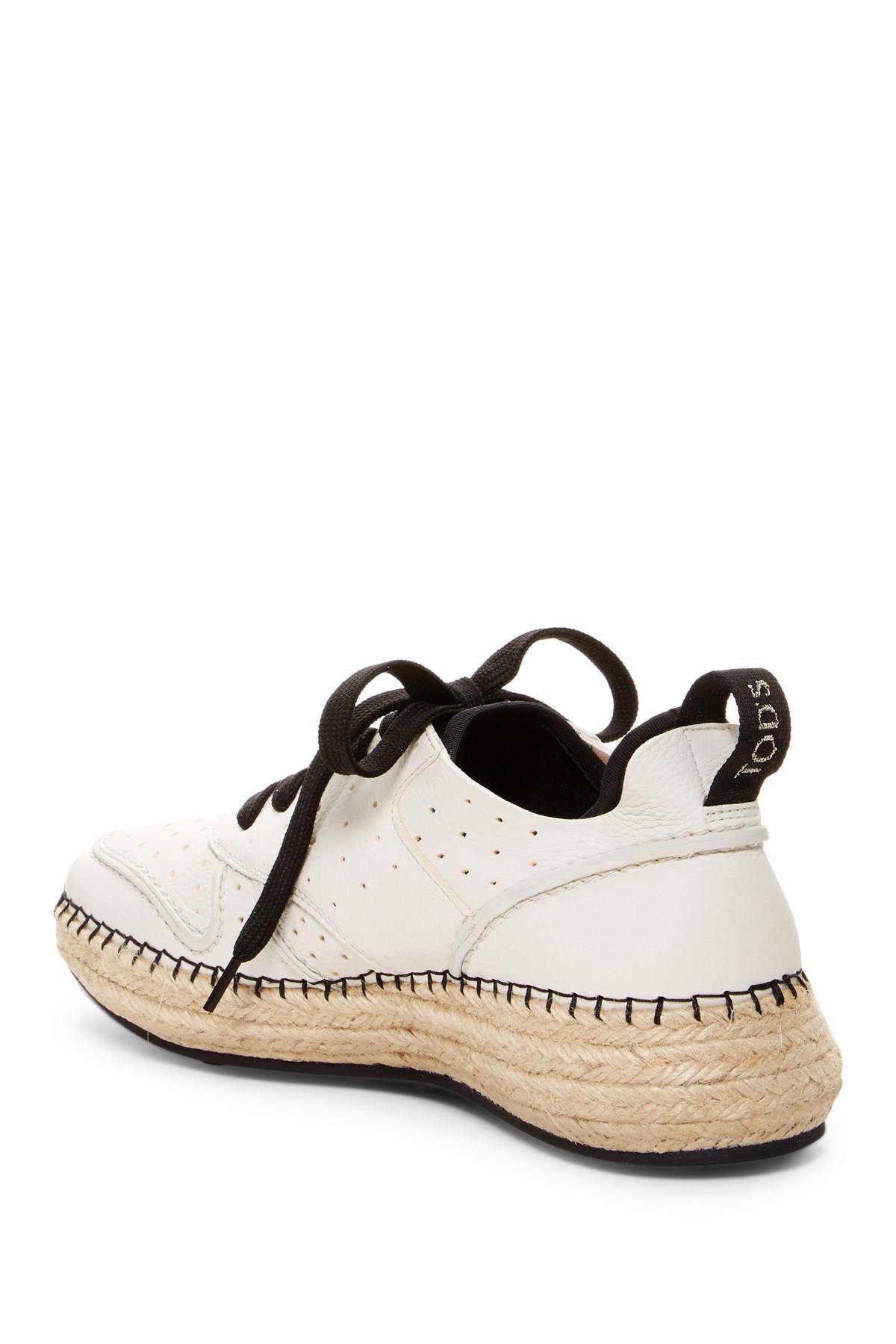 Tod's Leather Espadrille Wedge Sneaker 