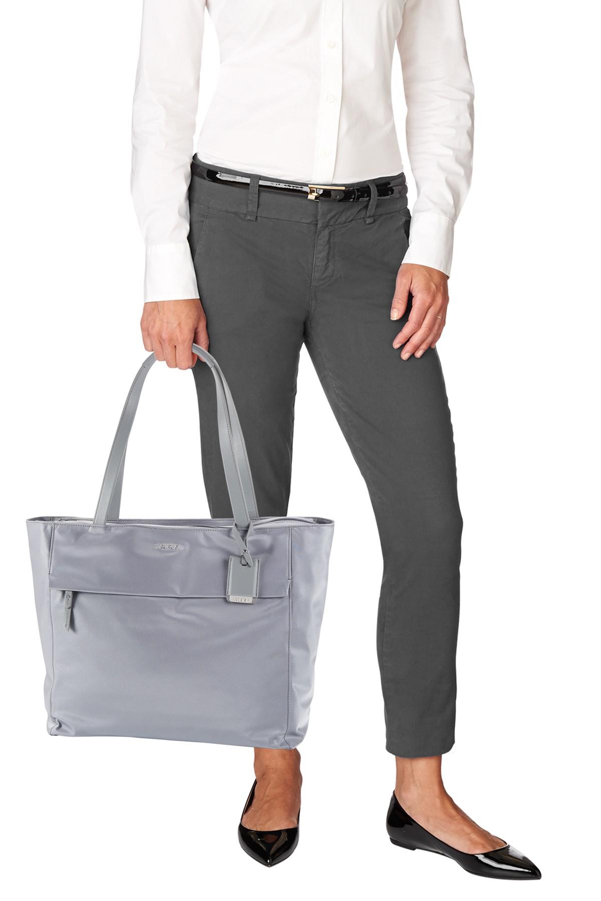 Tumi Synthetic Leather Trimmed Nylon M Tote Bag in Grey (Gray) Lyst