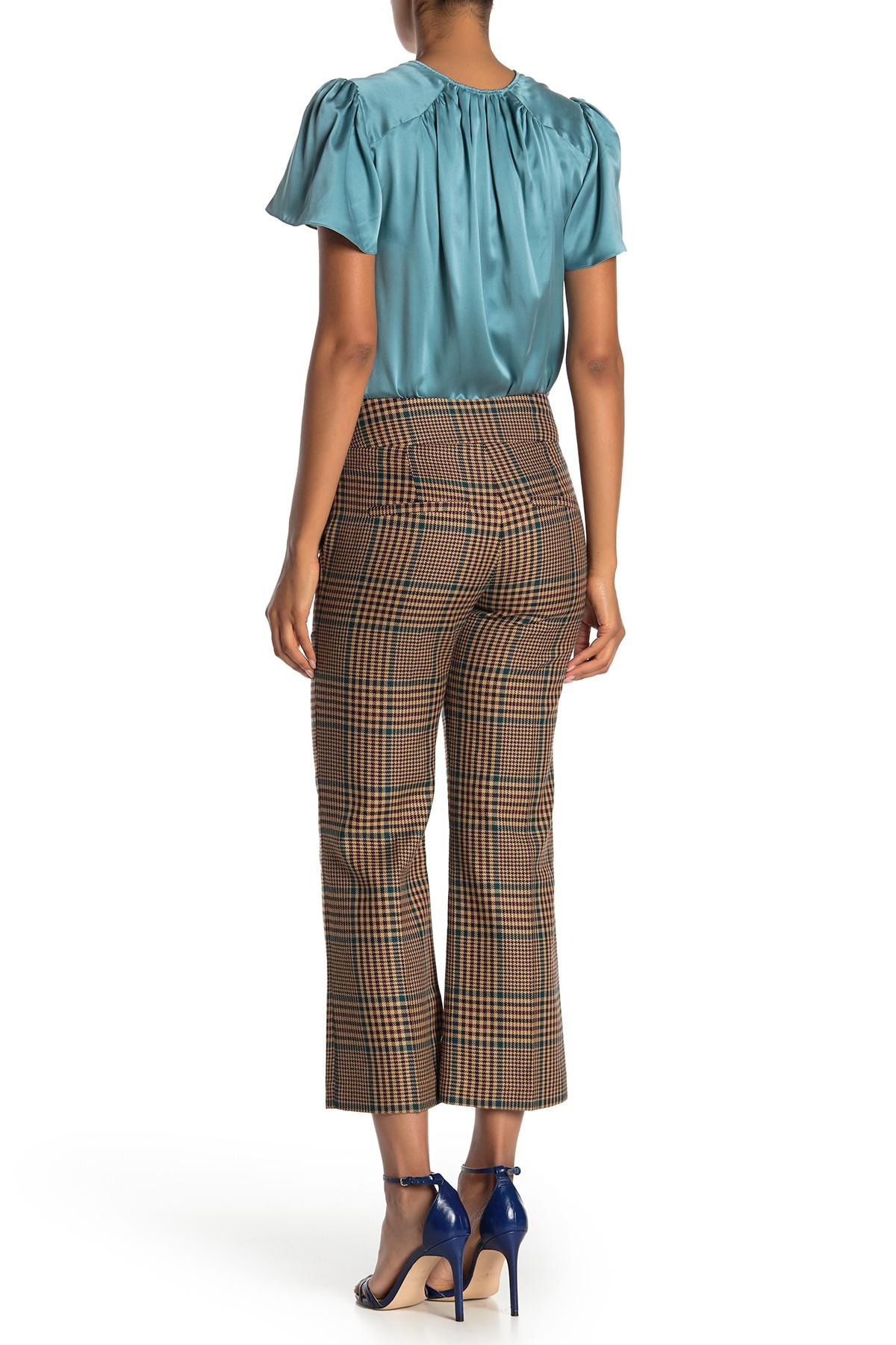 Veronica Beard Cormac Plaid Wool Blend Trousers - Lyst