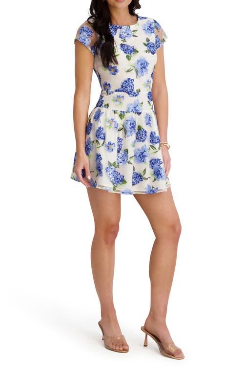 long sleeve embellished a line mini dress Astonish | White Long-Sleeve Embellished Square-Neck Mini Dress With Volume Skirt