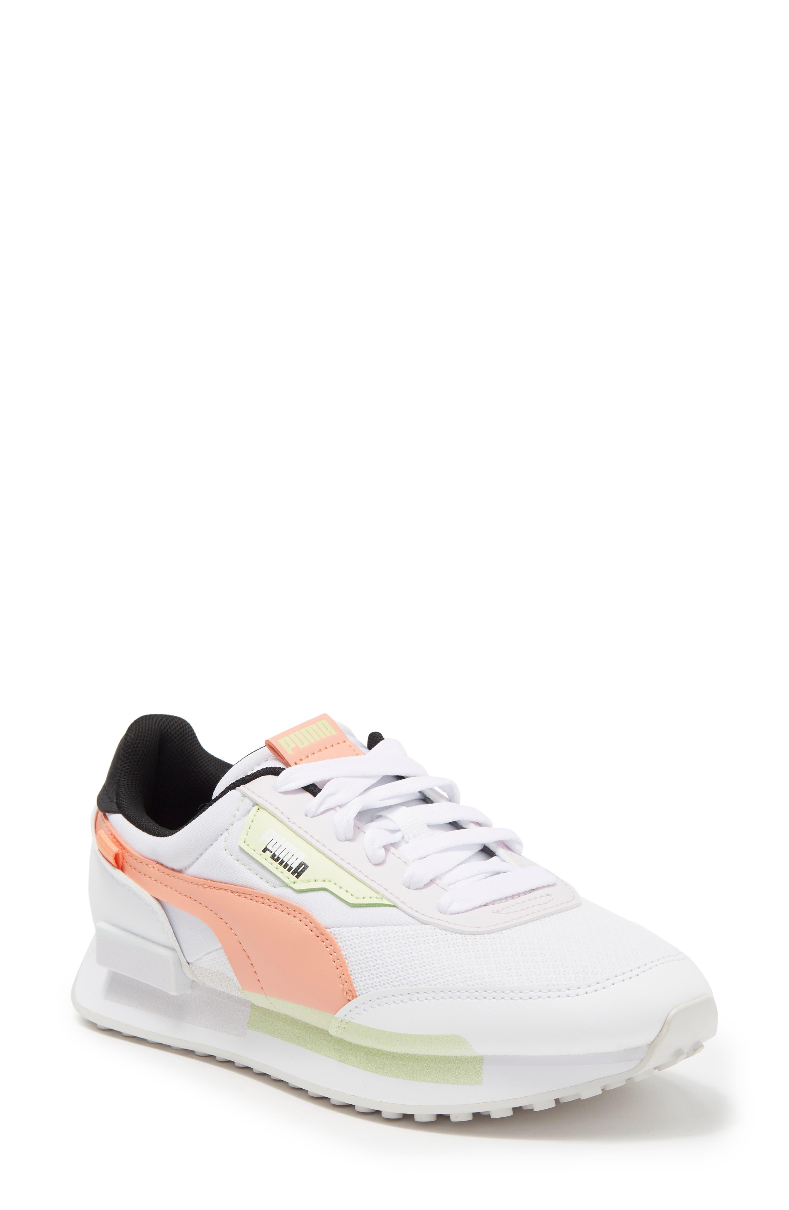 PUMA Future Rider Mis Sneaker In White/peach Pink/butterfly At Nordstrom  Rack | Lyst