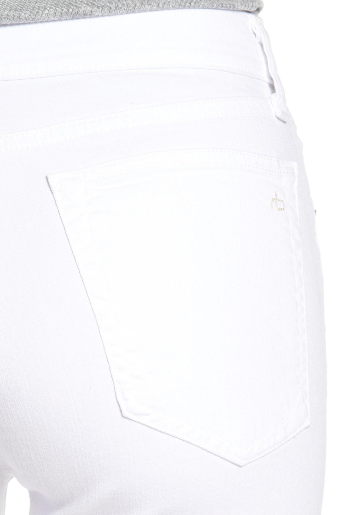 the high waist step hem slim boy jeans