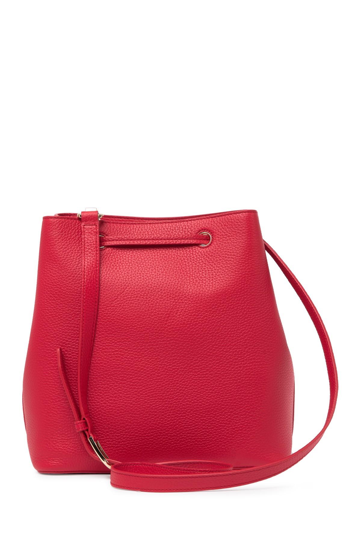 Tory Burch Bucket Bag Thea Red Leather Tote - MyDesignerly