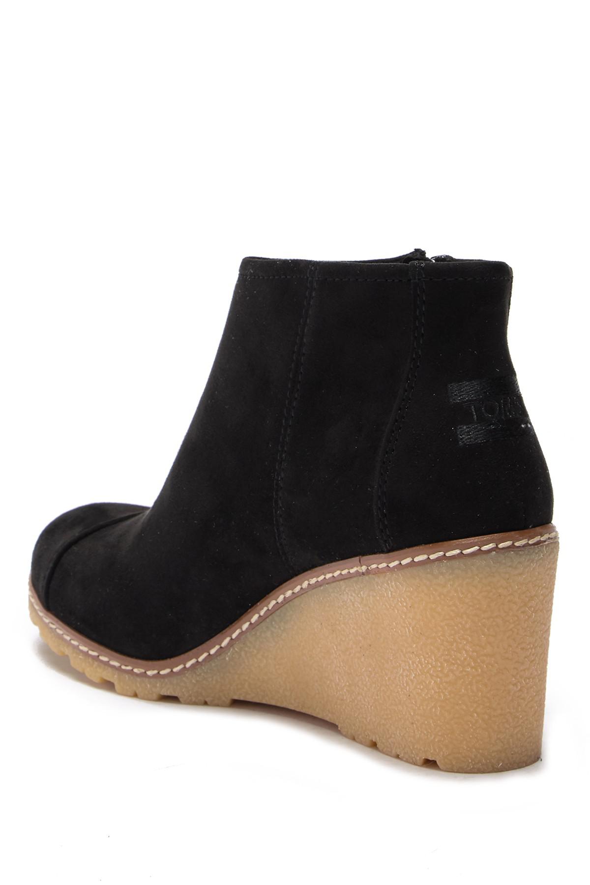 avery microfiber wedge bootie