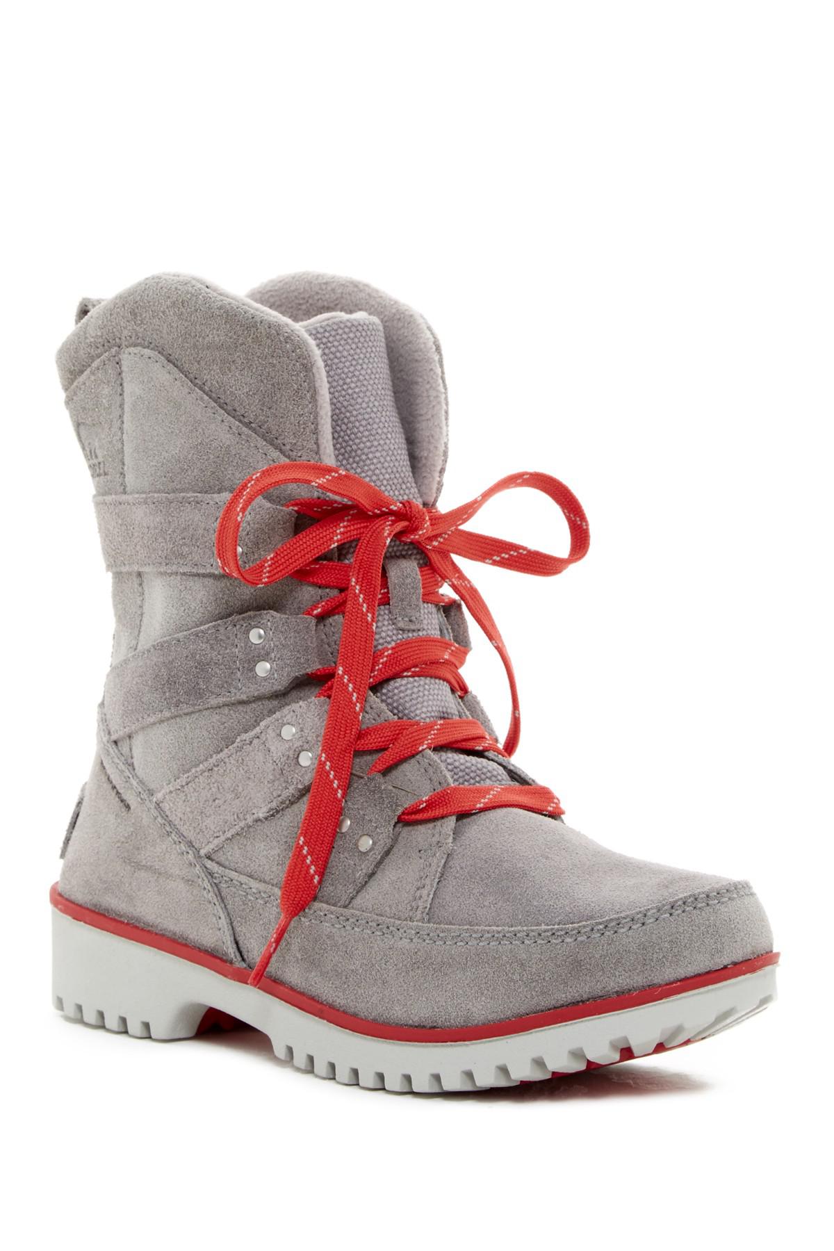 sorel womens boots red laces