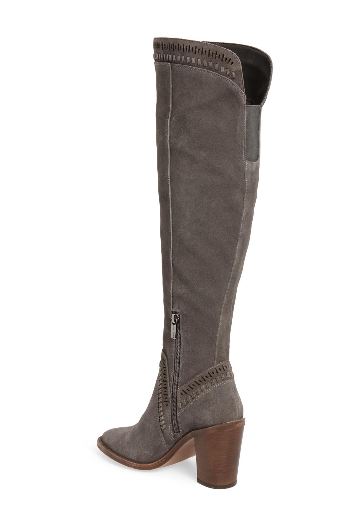 Vince Camuto Suede Madolee Over The Knee Boot in Grey 01 (Gray) - Lyst