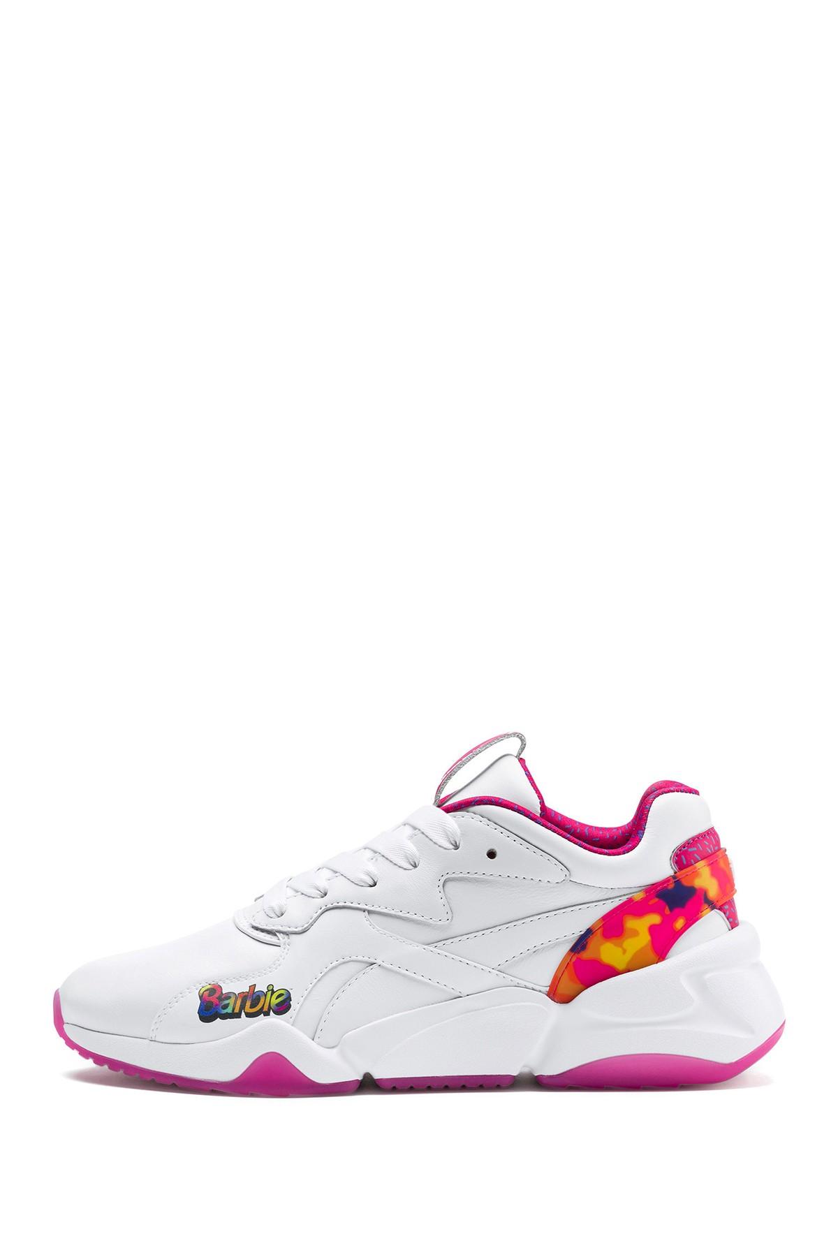 PUMA Nova X Barbie Leather Sneaker in White | Lyst