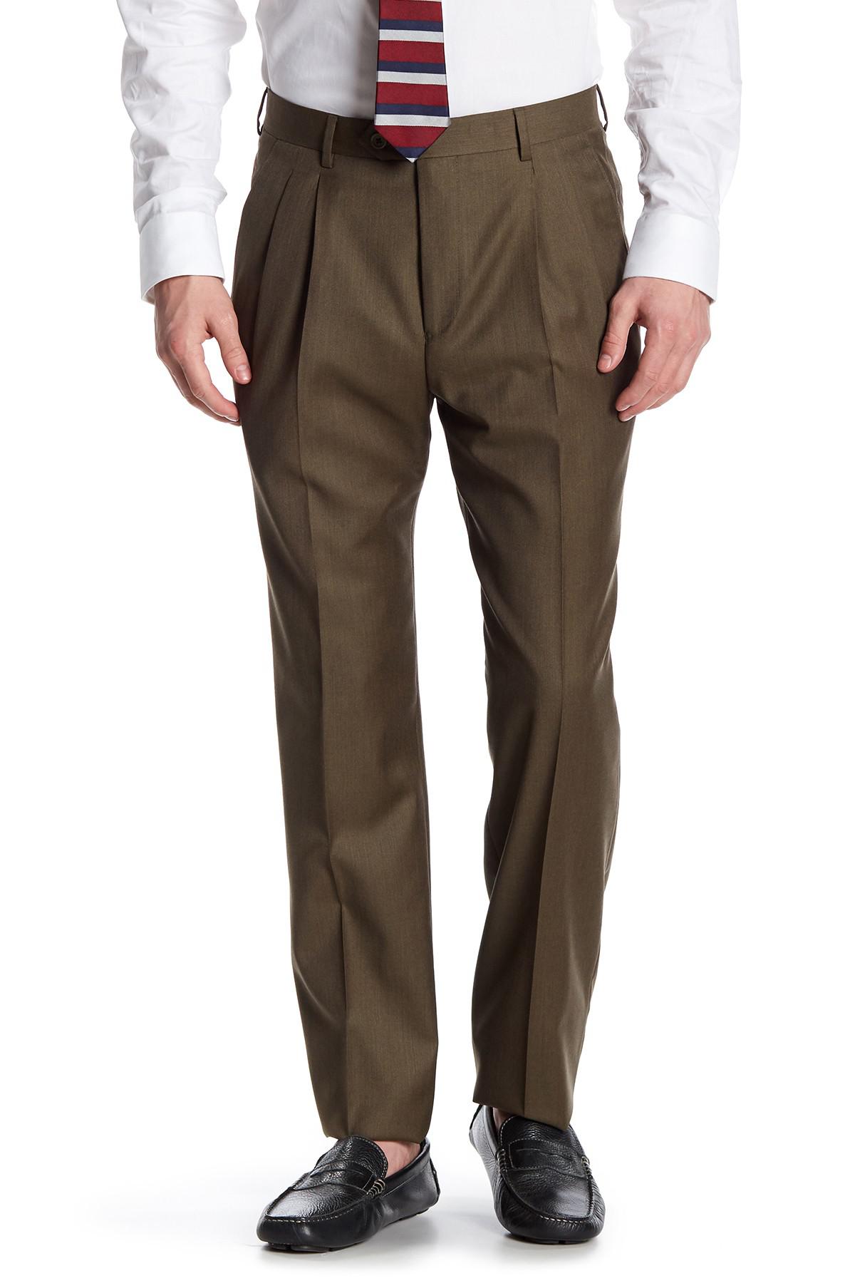 double pleated pants