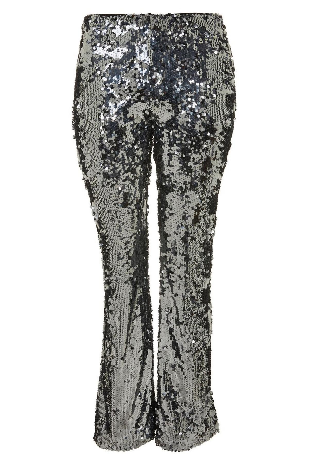 Lyst - Topshop Premium Sequin Flare Leg Trousers