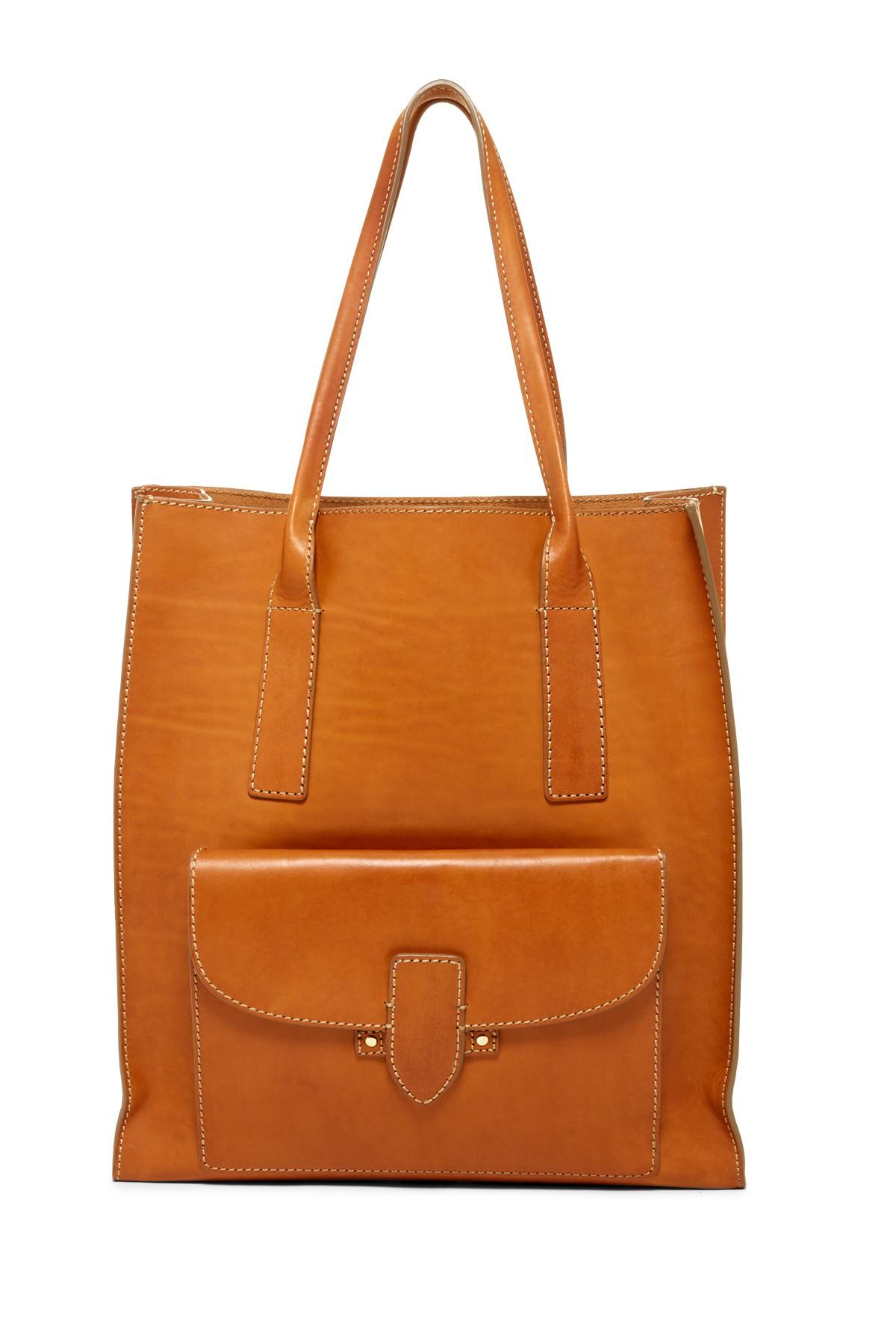 Frye Casey Leather Tote in Tan (Brown) - Lyst