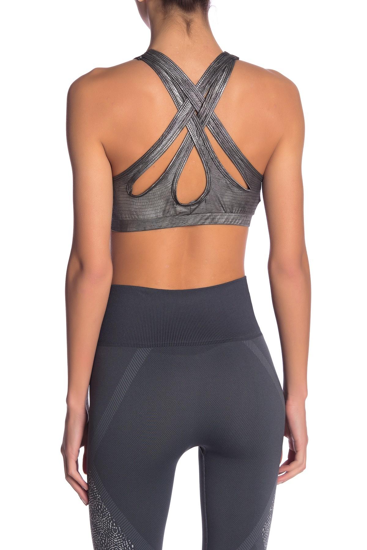 snakeskin sports bra