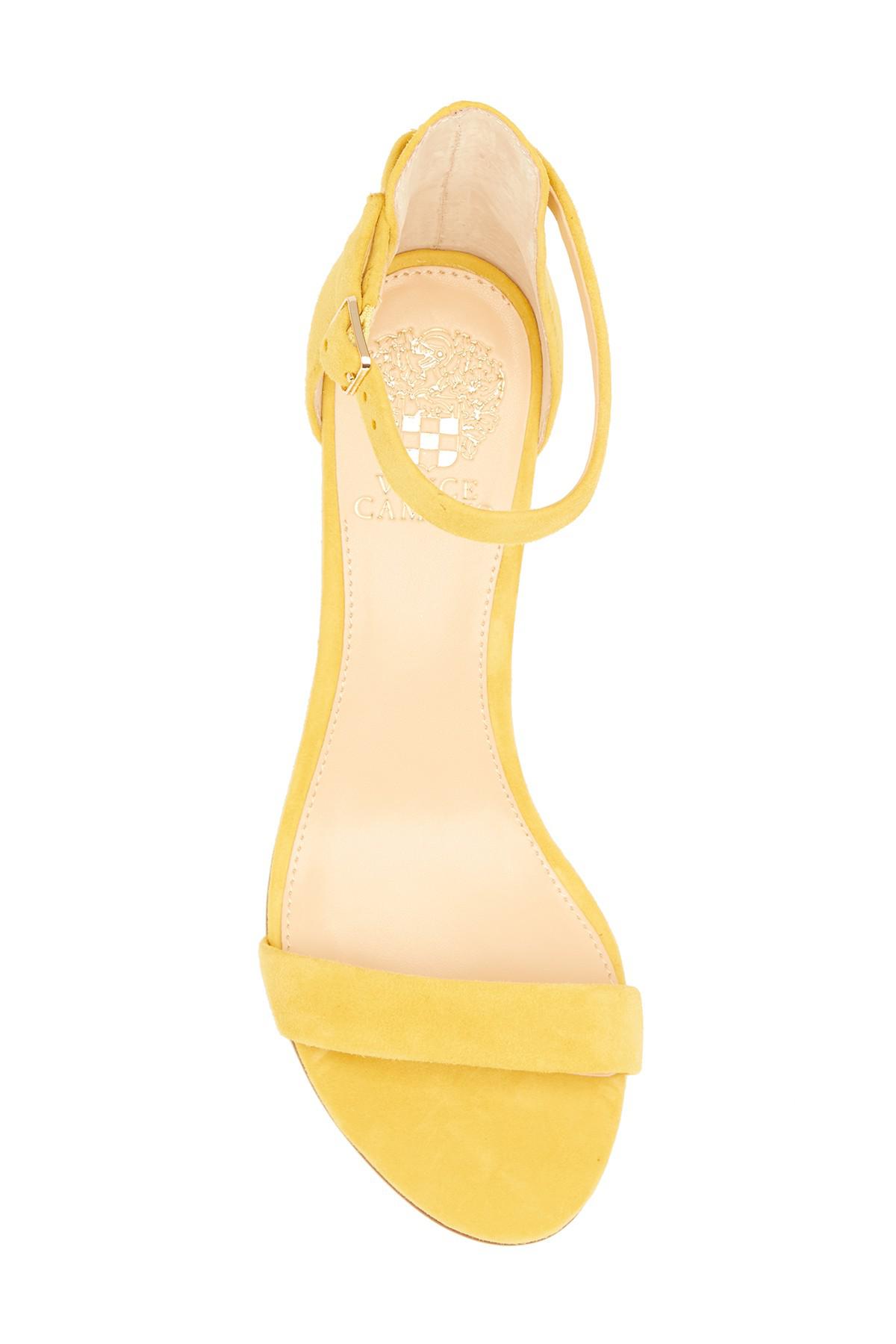 Vince Camuto Beah Block Heel Ankle Strap Sandal in Yellow 02 (Yellow) | Lyst