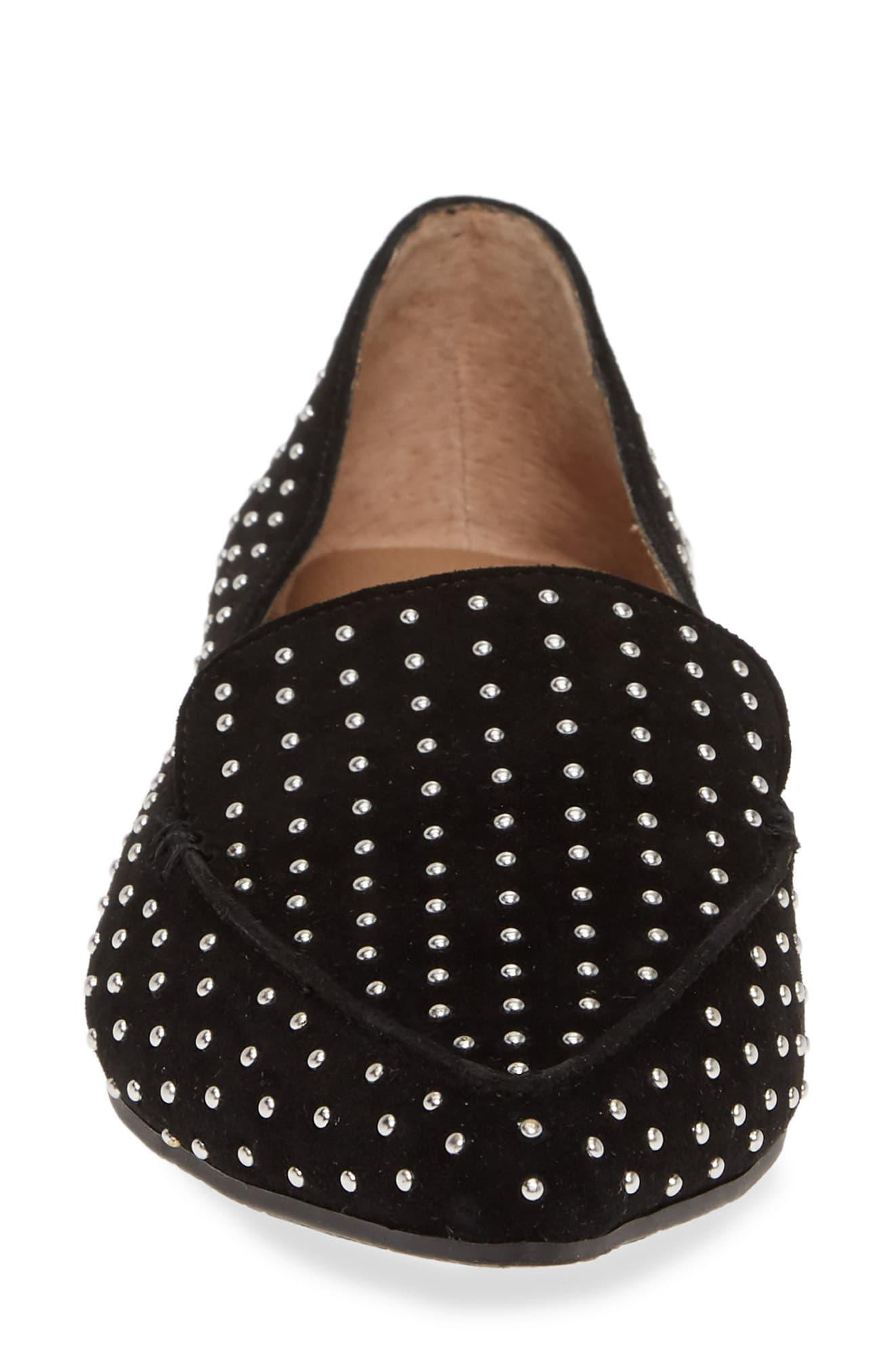 feather studded loafer