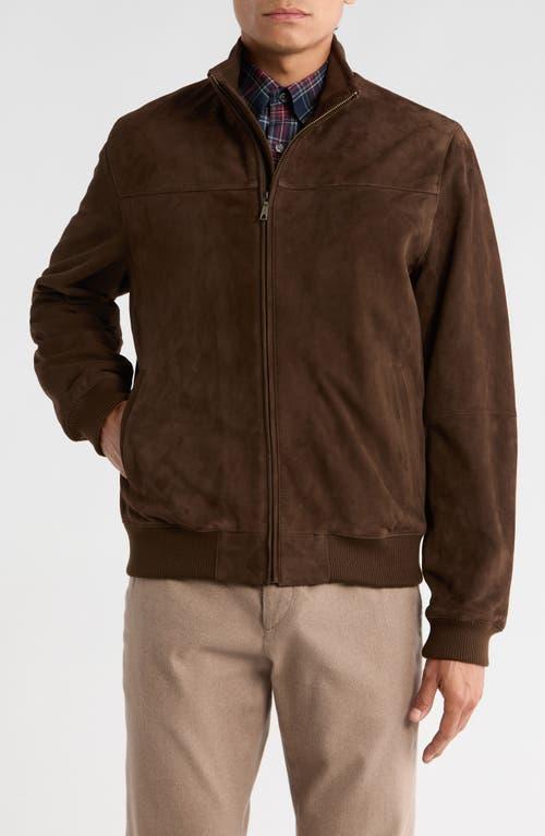 Brooks Brothers Suede Zip Up Jacket in Brown for Men | Lyst