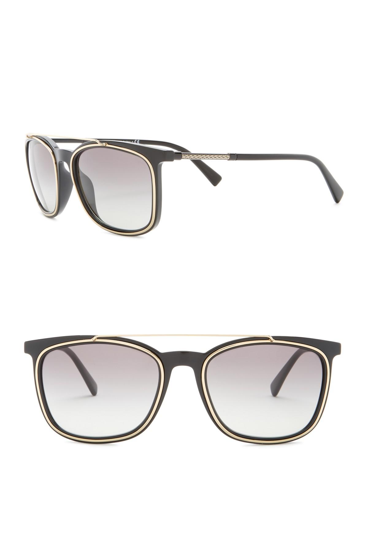 versace 56mm square sunglasses