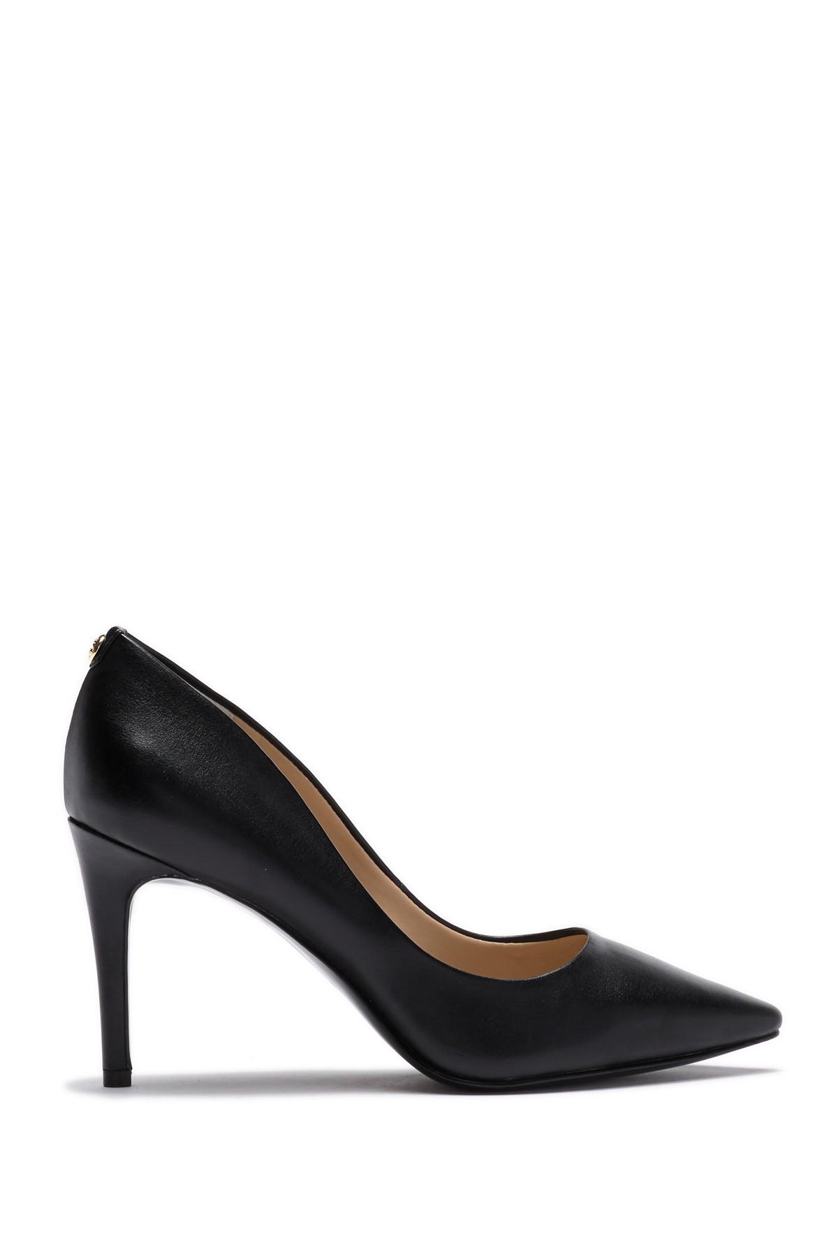 Guess Leather Bennie Pointed Toe Pump in Black Lyst