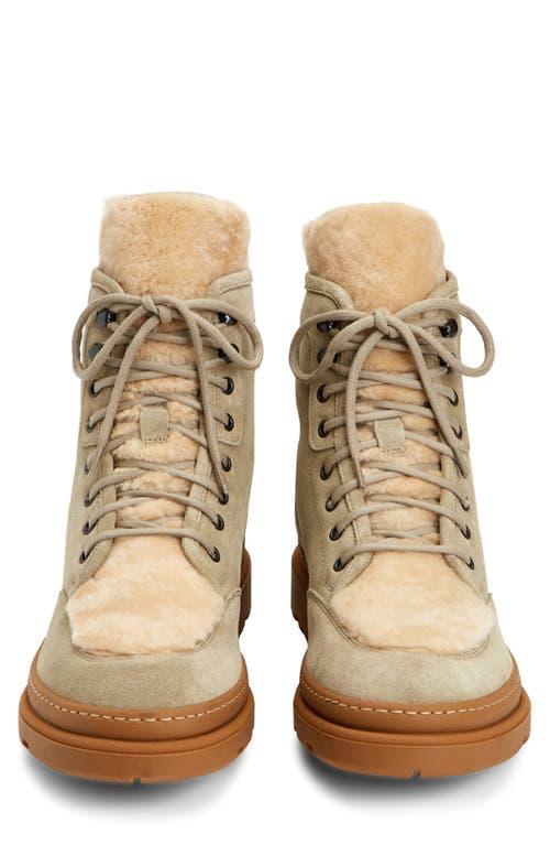 Aquatalia Tristian Lace-Up Boot With Genuine Shearling Trim  display picture 2