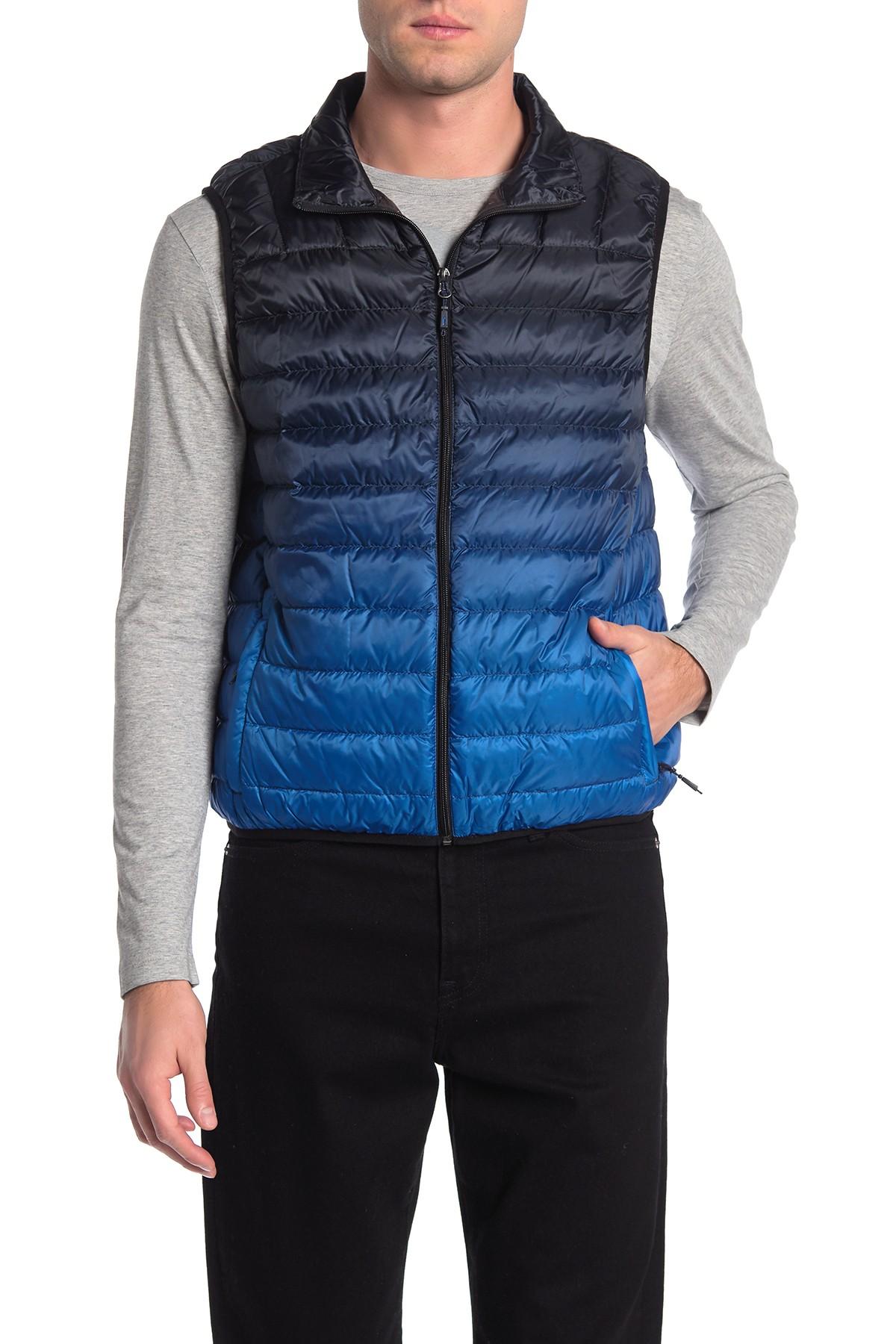 Hawke & Co. Synthetic Packable Ombre Quilted Down Vest in Blue for Men
