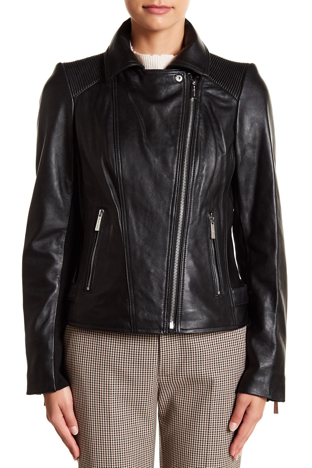 michael kors leather jacket nordstrom rack