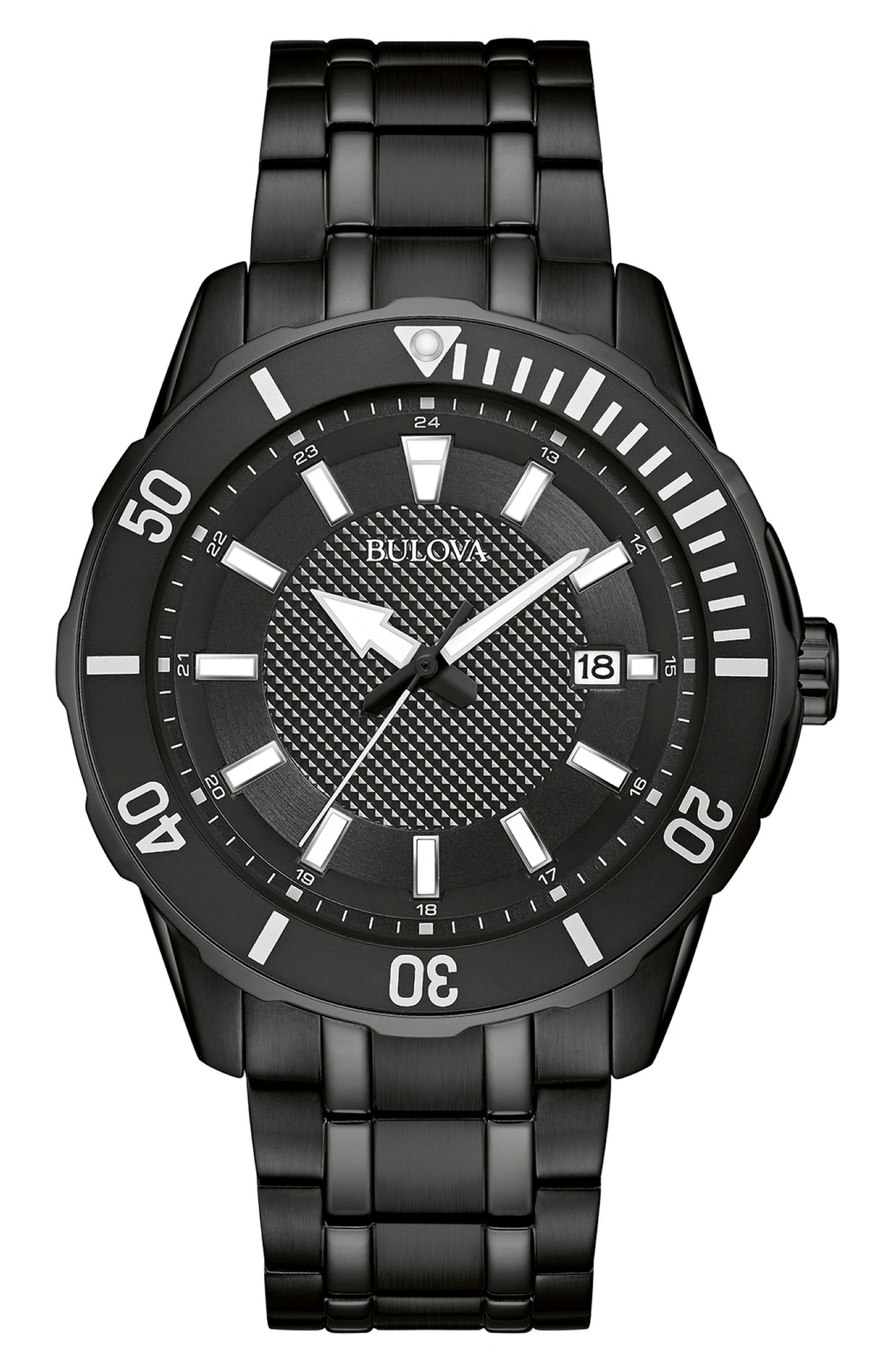 Bulova Bracelet Watch in Black for Men Lyst