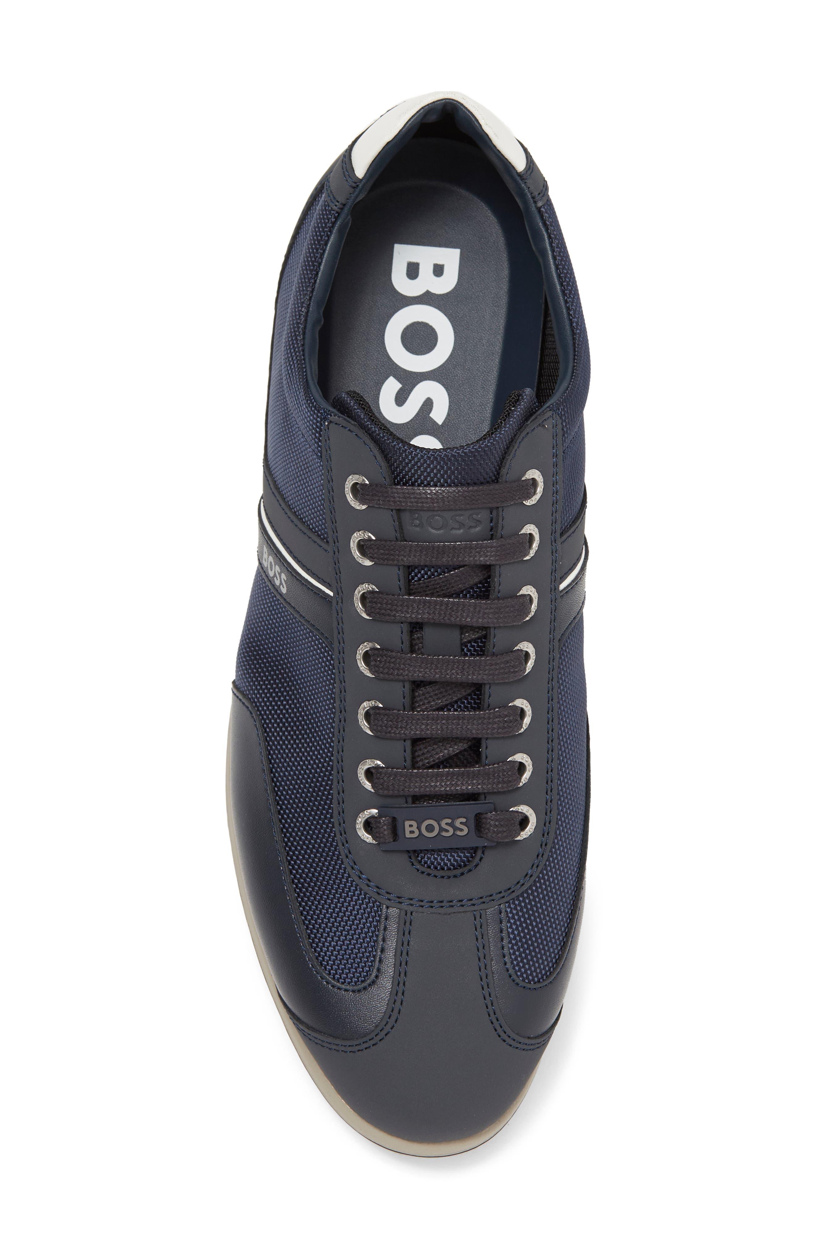 Hugo boss space low discount top mixed media sneaker