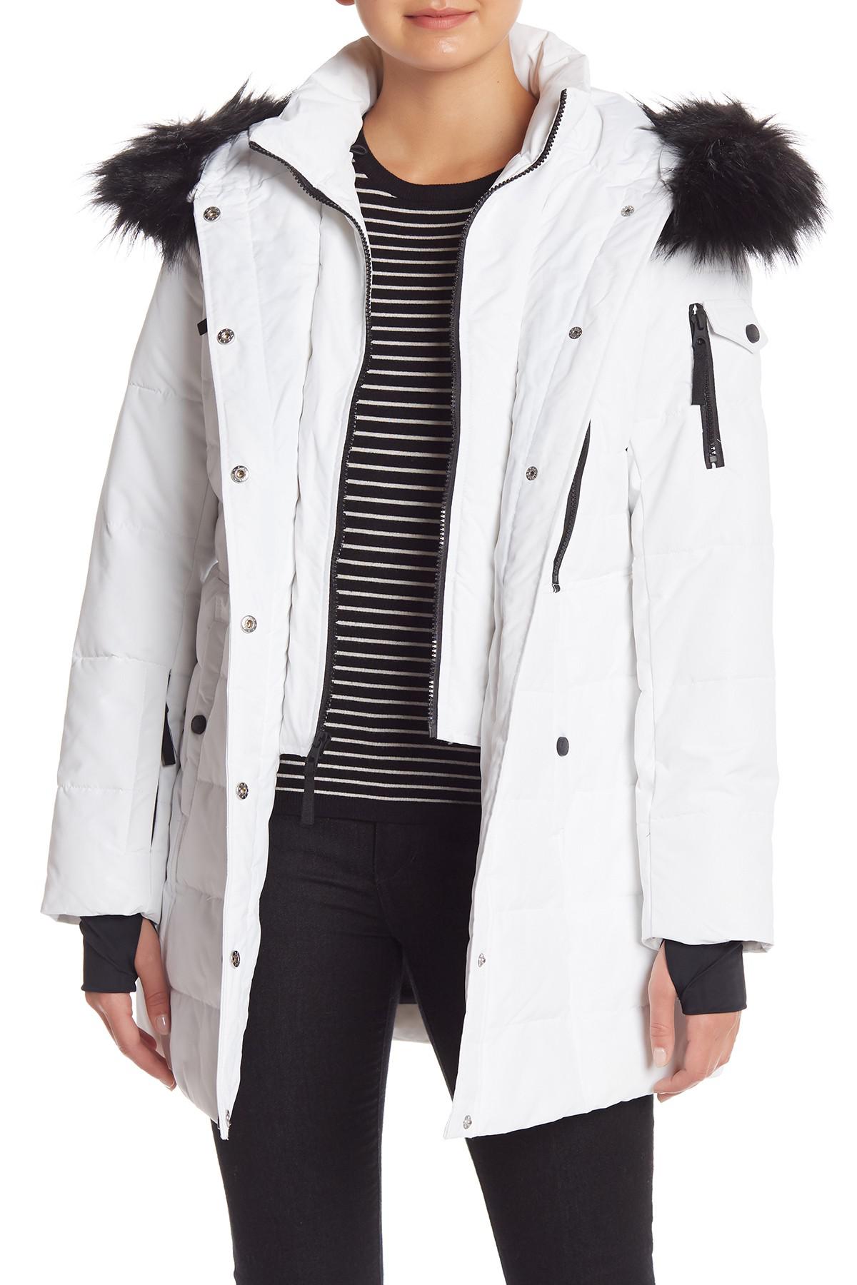 nautica faux fur coat