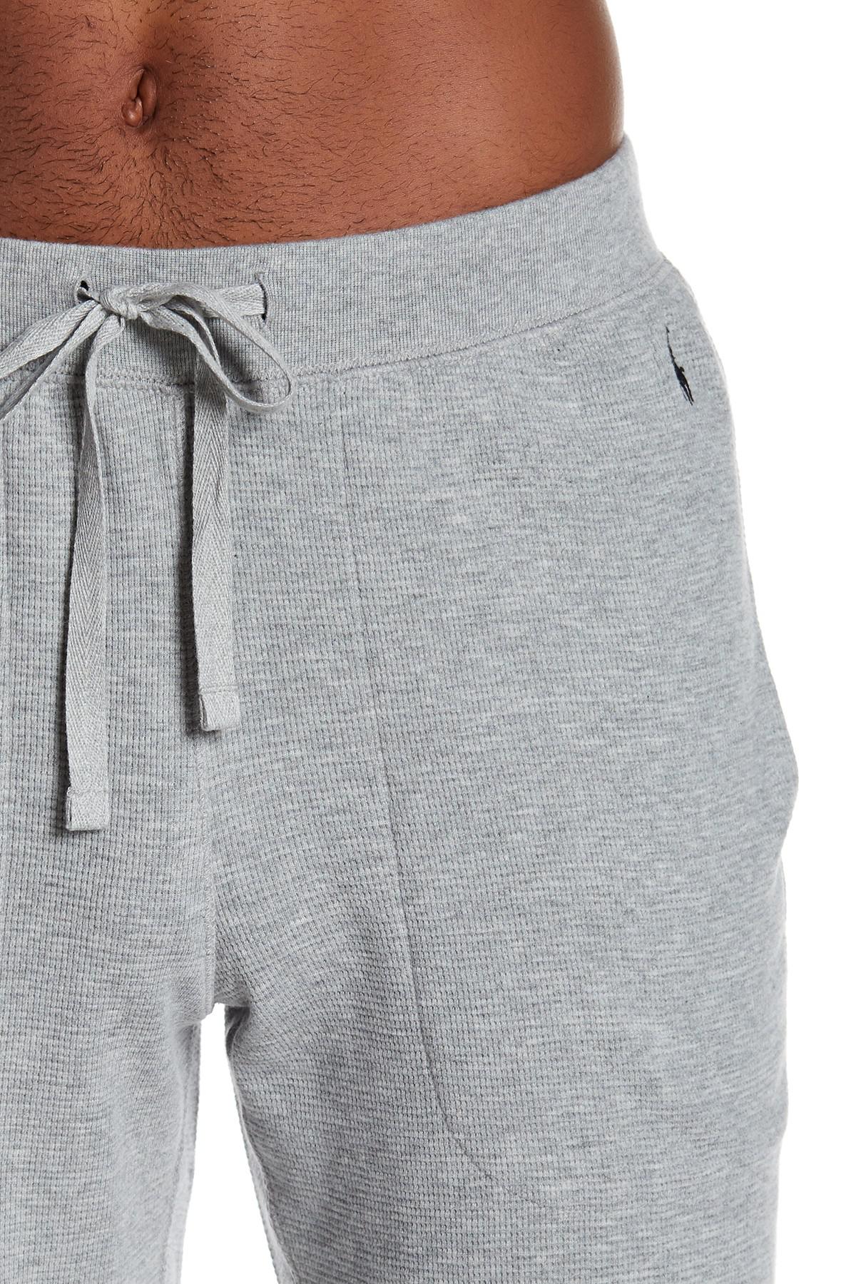 Polo Ralph Lauren Cotton Waffle Knit Joggers in Gray for Men - Lyst