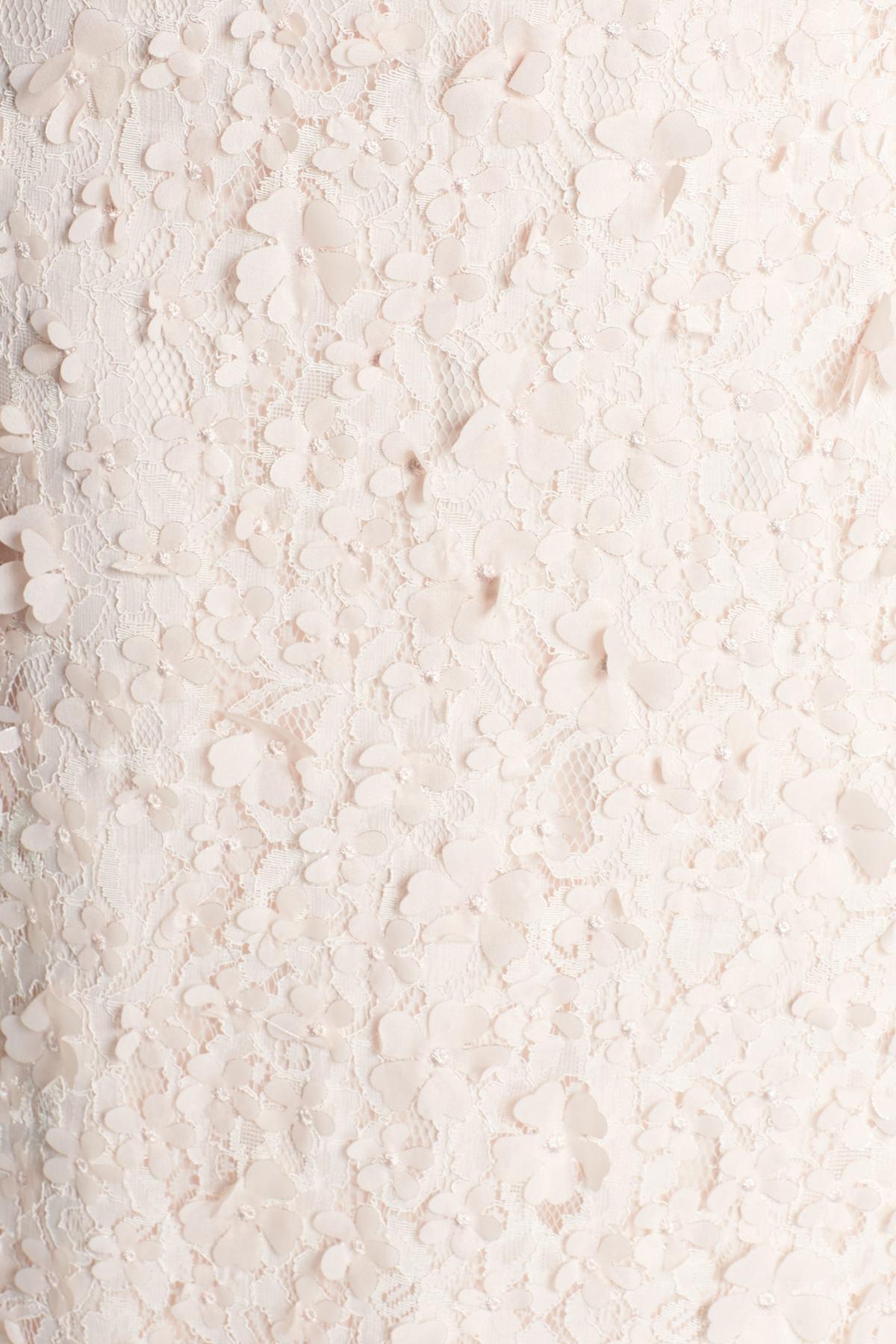 eliza j floral applique lace gown