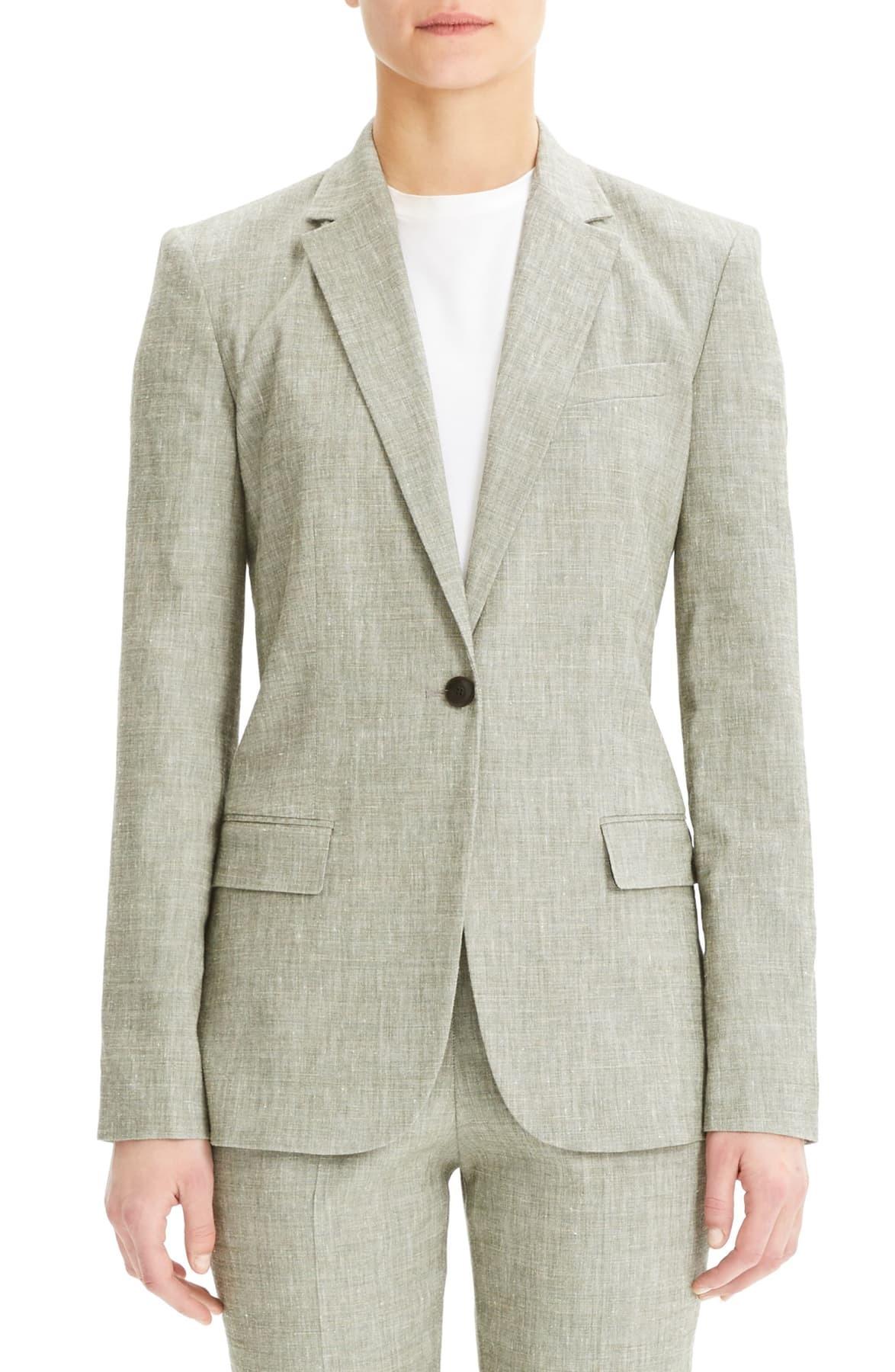 Theory Textured Good Linen Staple Blazer Save 66 Lyst