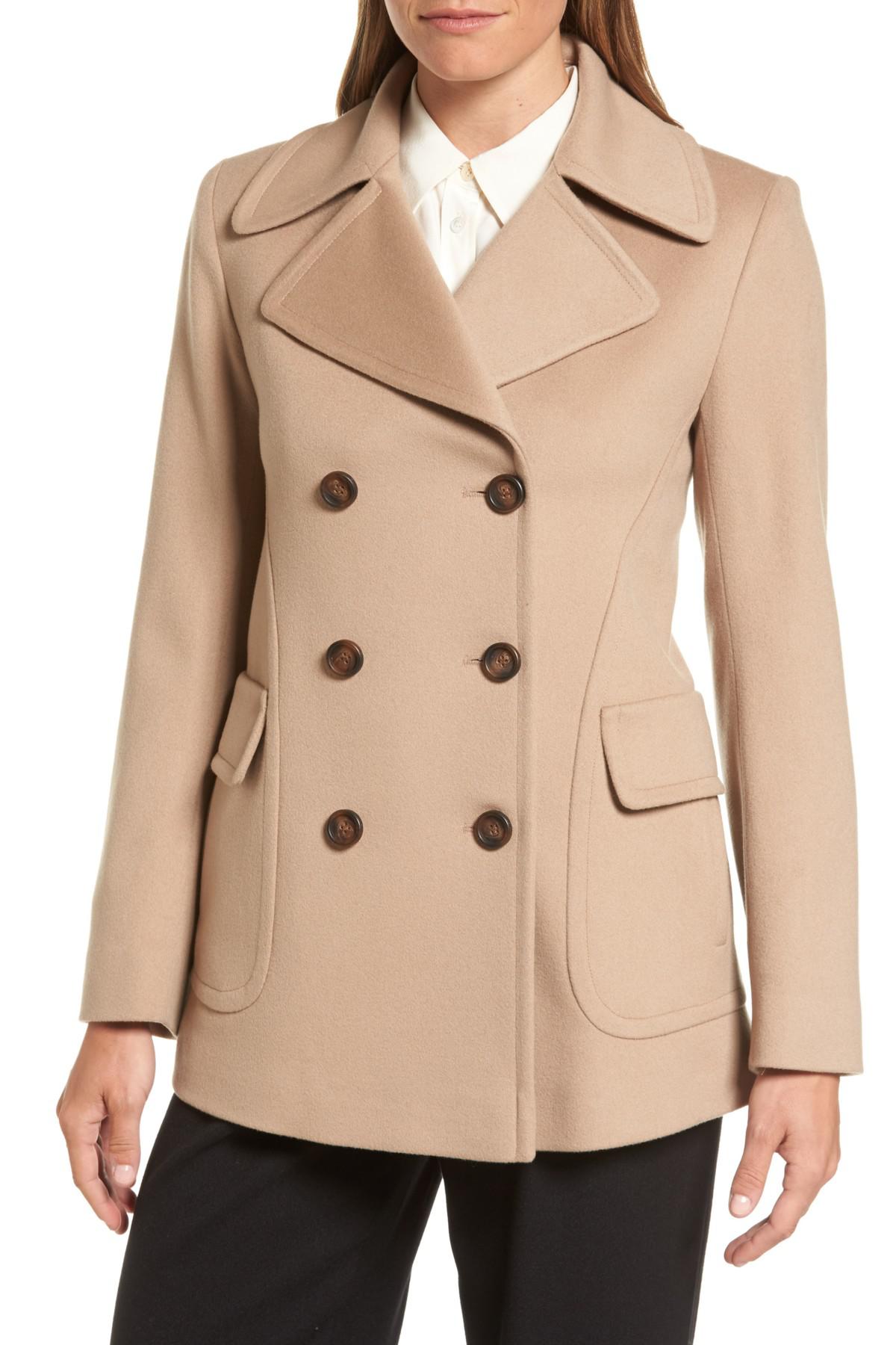 camel peacoat petite