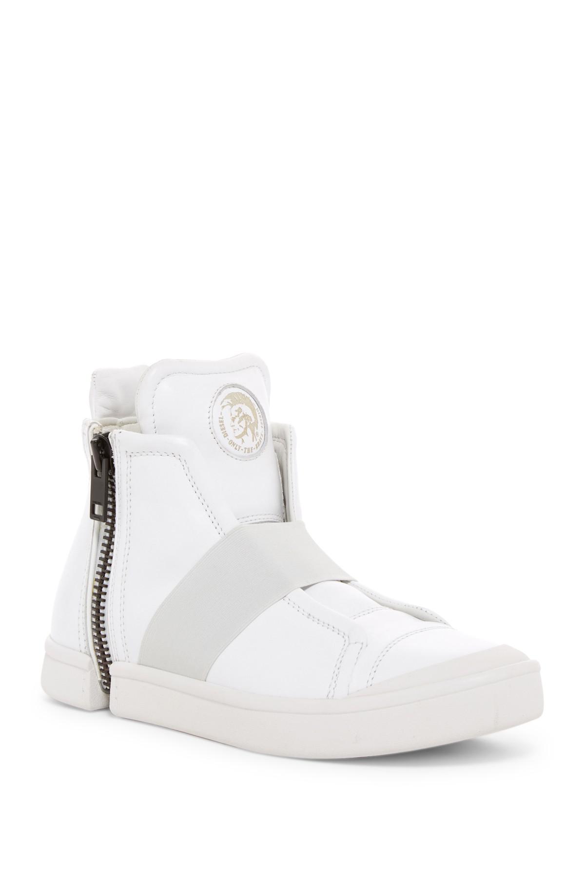 DIESEL Zipround Sneaker in White for Men Lyst