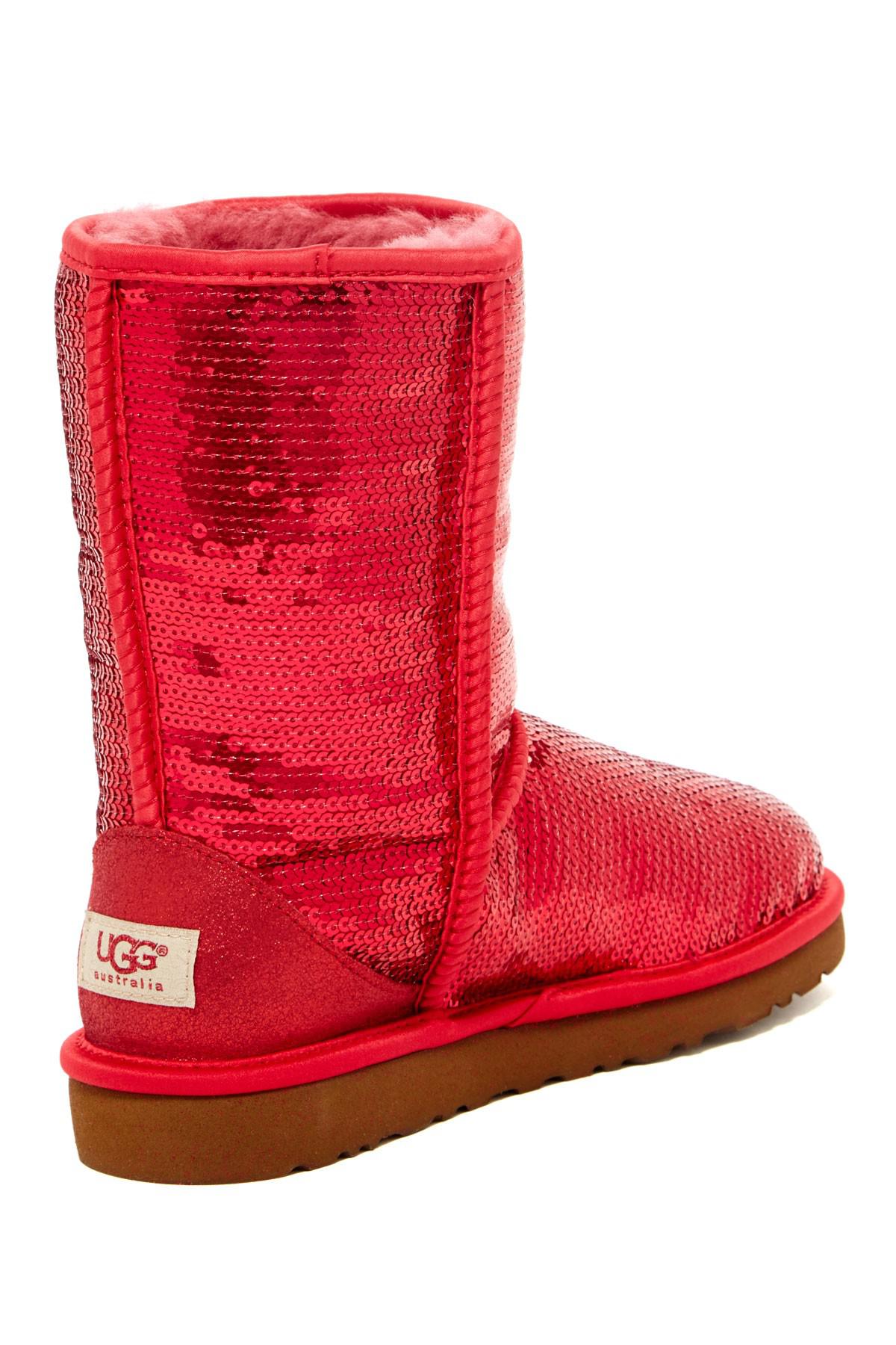 red sparkle uggs