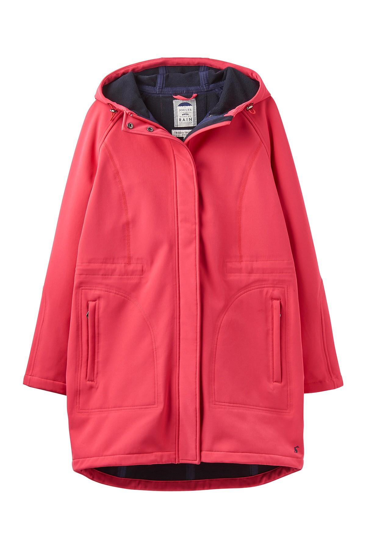 Joules Right As Rain Fleece Lined Raincoat in Pink Lyst